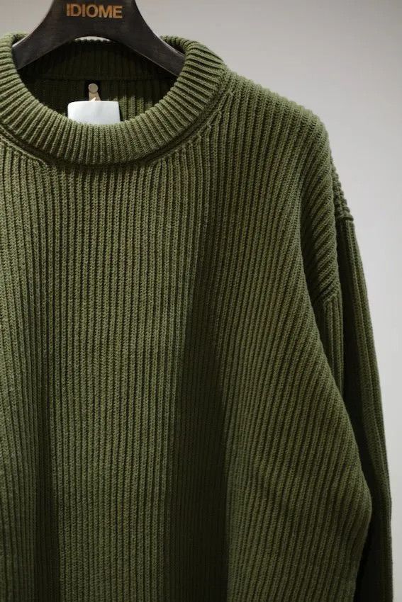 o1y0225 Crewneck Sweater in Military Green