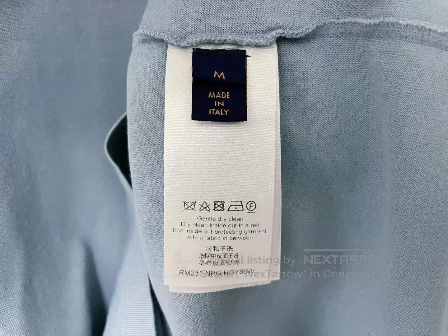 Louis Vuitton Louis Vuitton Mist Blue Embroidered Tool Short-sleeve T-sh Size US M / EU 48-50 / 2 - 3 Thumbnail