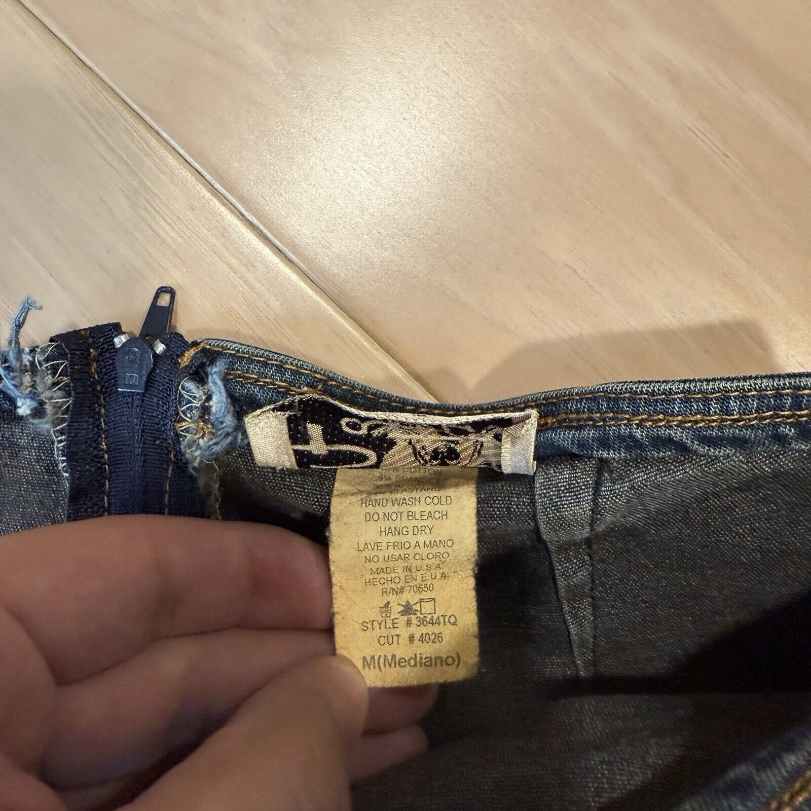 Vintage Vintage Patty USA Flare Jeans Women's 24 Blue 70s Glam Size 24" / US 00 / IT 34 - 5 Thumbnail