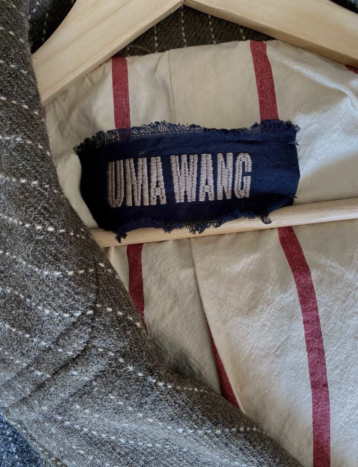 Uma Wang Uma Wang Men's Patchwork Wool Overcoat Size US M / EU 48-50 / 2 - 5 Thumbnail