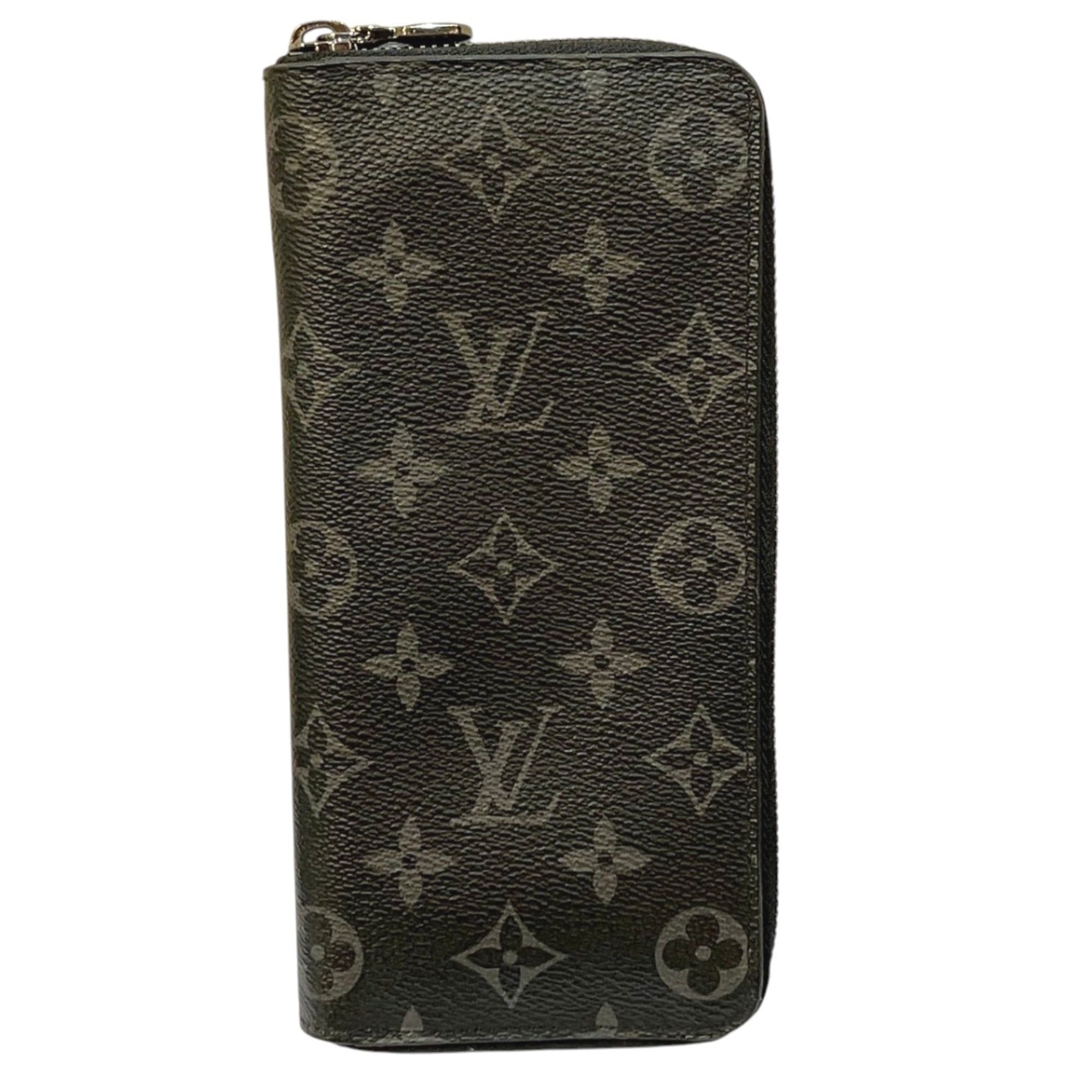 Louis Vuitton Louis Vuitton Vertical Long Wallet, Monogram Eclipse, Toile Leather, M62295 Size ONE SIZE - 1 Thumbnail