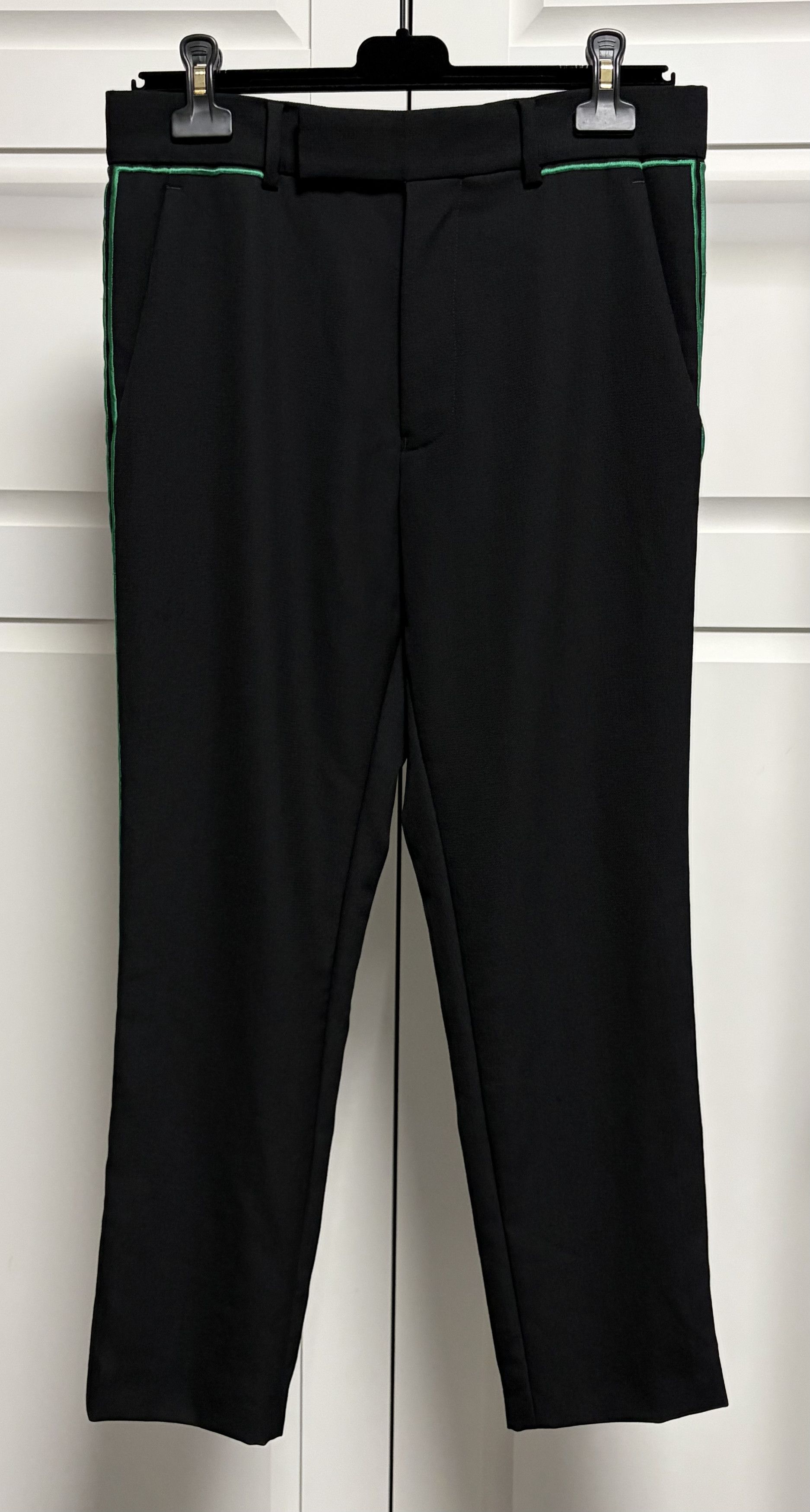 Haider Ackermann Haider Ackermann Green Striped Trousers Size US 30 / EU 46 - 6 Thumbnail