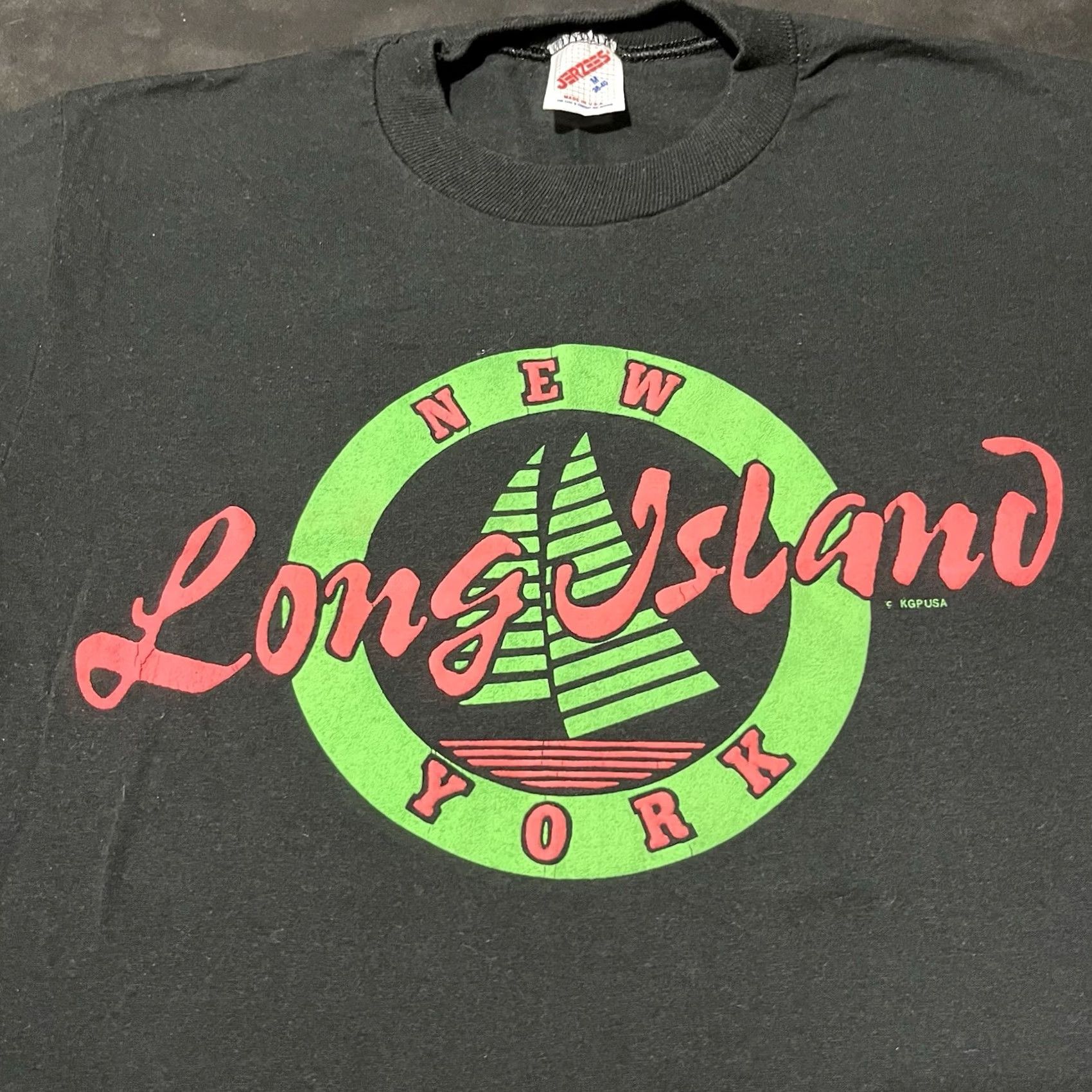 Vintage New York Shirt Adult Medium Black Graphic Print Nathans Hotdogs Coney Island Beach Usa 70s Mens, Men's — image 2 of 6