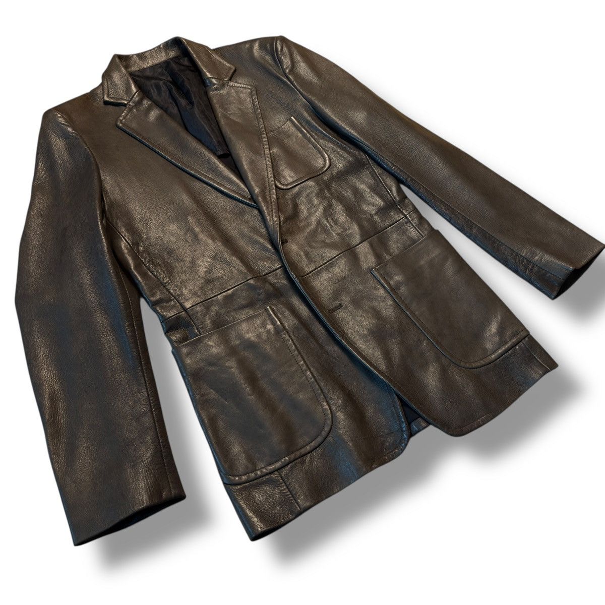 Maison Margiela AW2005 Maison Margiela Leather Blazer Jacket Size US M / EU 48-50 / 2 - 6 Thumbnail