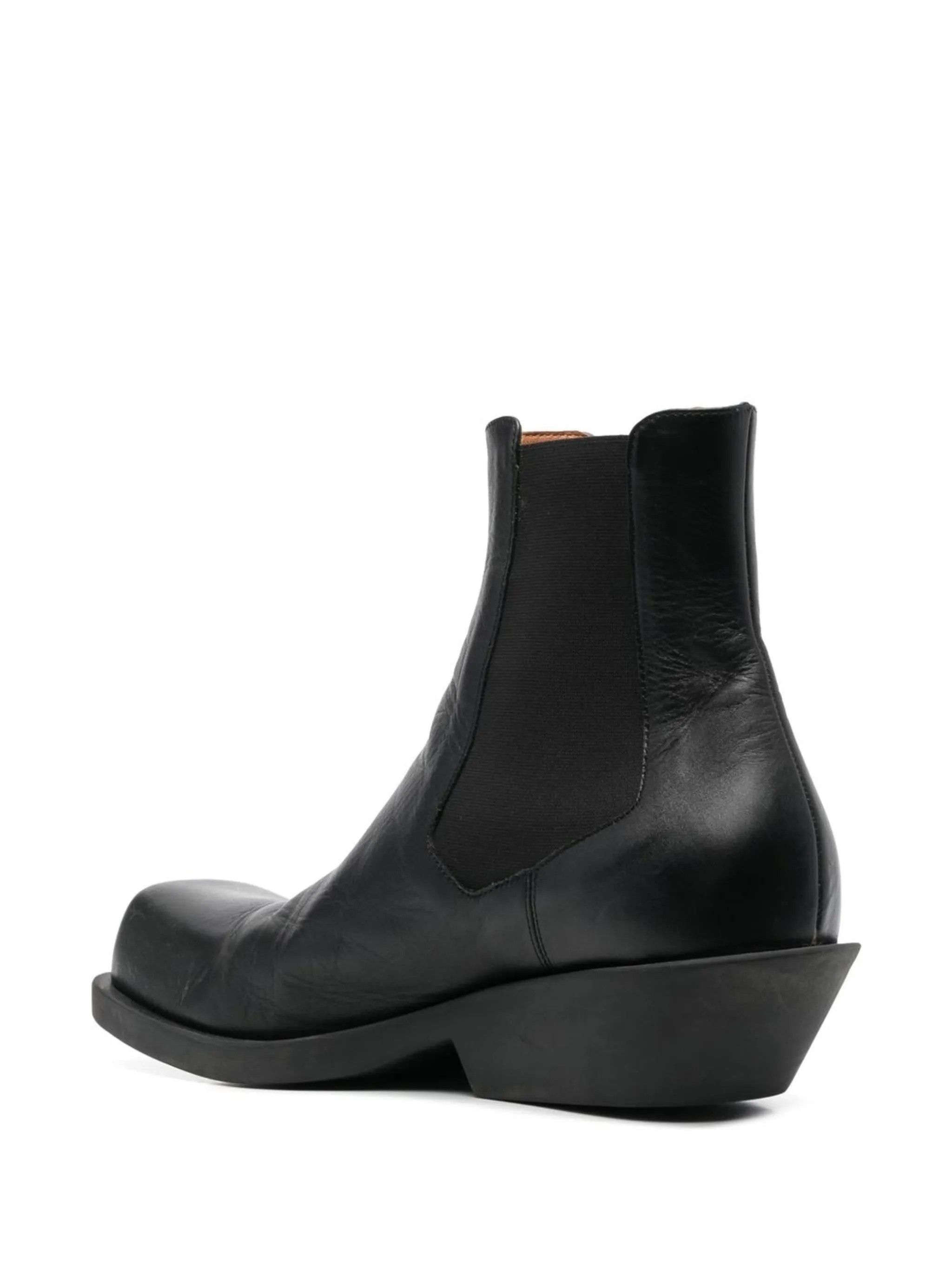 Marni o1y0225 Leather Ankle Boots in Black Size US 12 / EU 45 - 3 Thumbnail