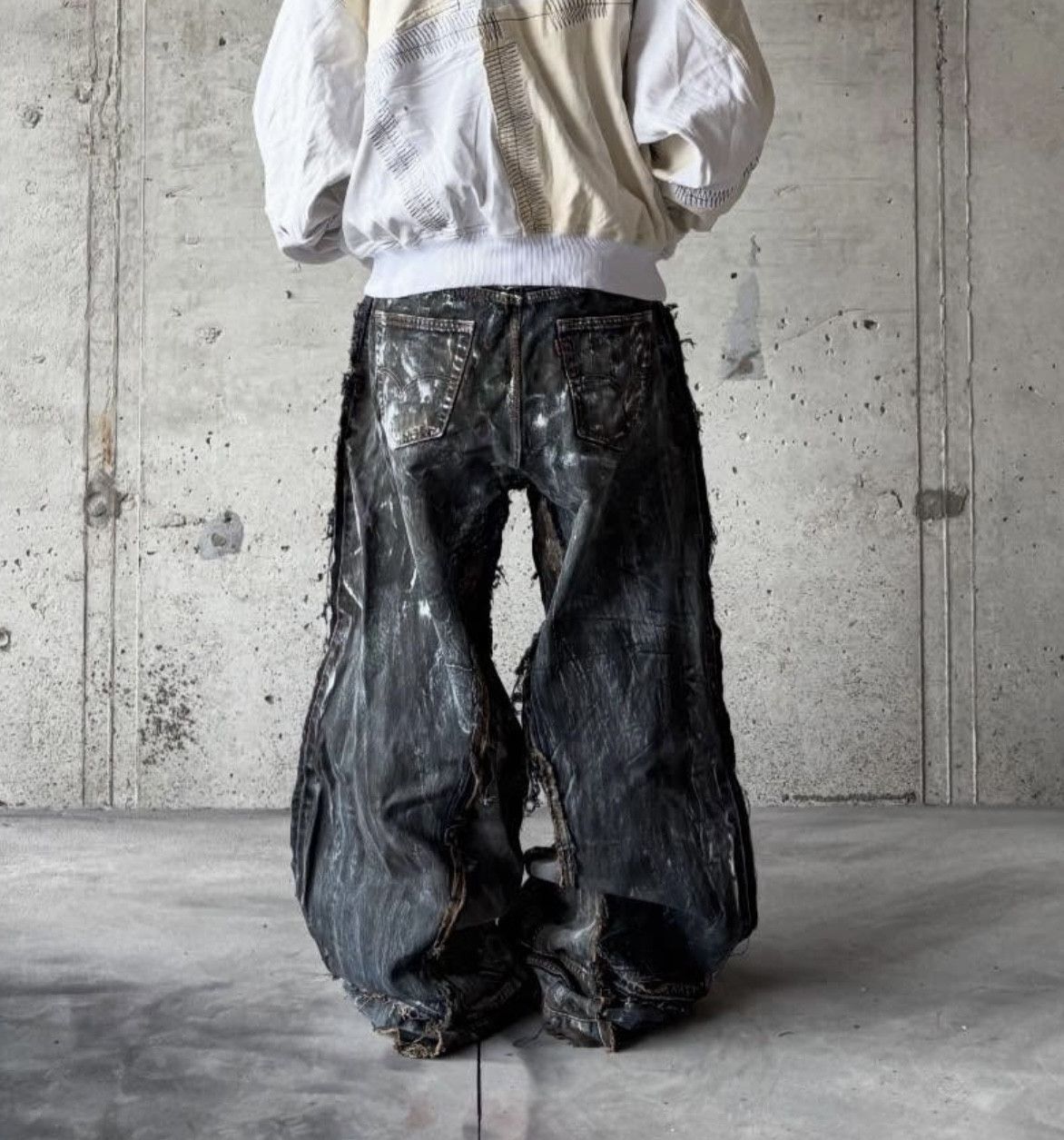 Levi's Vintage Levis Undercover kapital Style Jeans baggy patchwork Size US 34 / EU 50 - 3 Thumbnail
