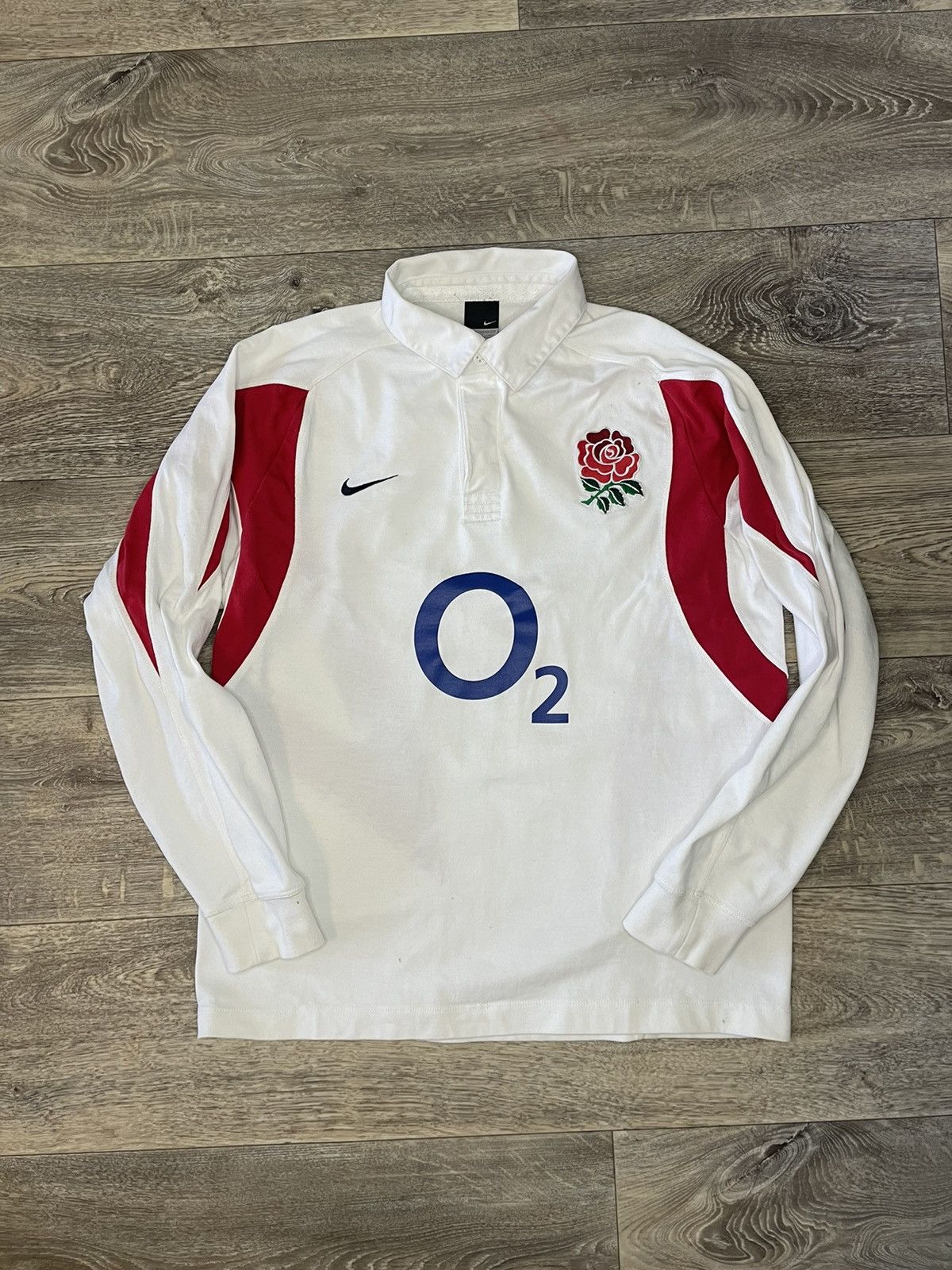 Nike × Vintage Nike Vintage Rugby shirts, jersey , Nike O2 long sleeve Size US M / EU 48-50 / 2 - 1 Thumbnail