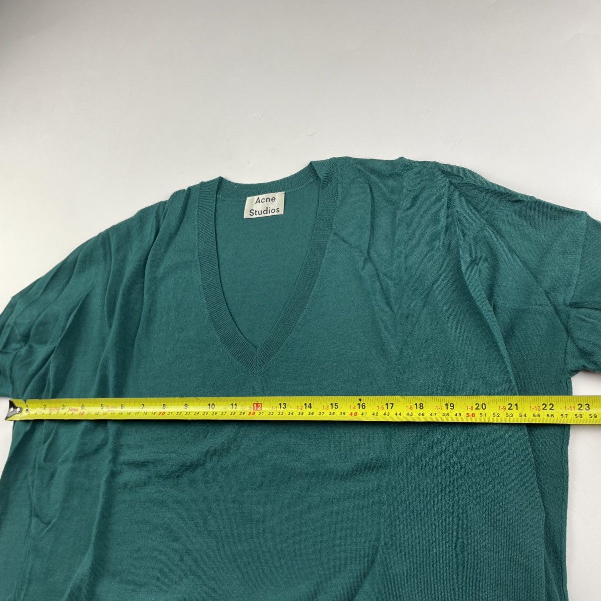 A.P.C. A.P.C. V Neck Merino Wool Pullover Sweater Green S Oversized Size US M / EU 48-50 / 2 - 5 Thumbnail