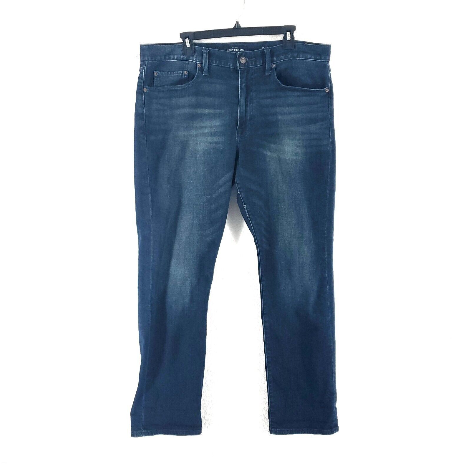 Lucky Brand Lucky Brand 121 Slim Blue Whiskers Denim Jeans 39/31 Mid Ris Size US 39 - 1 Thumbnail