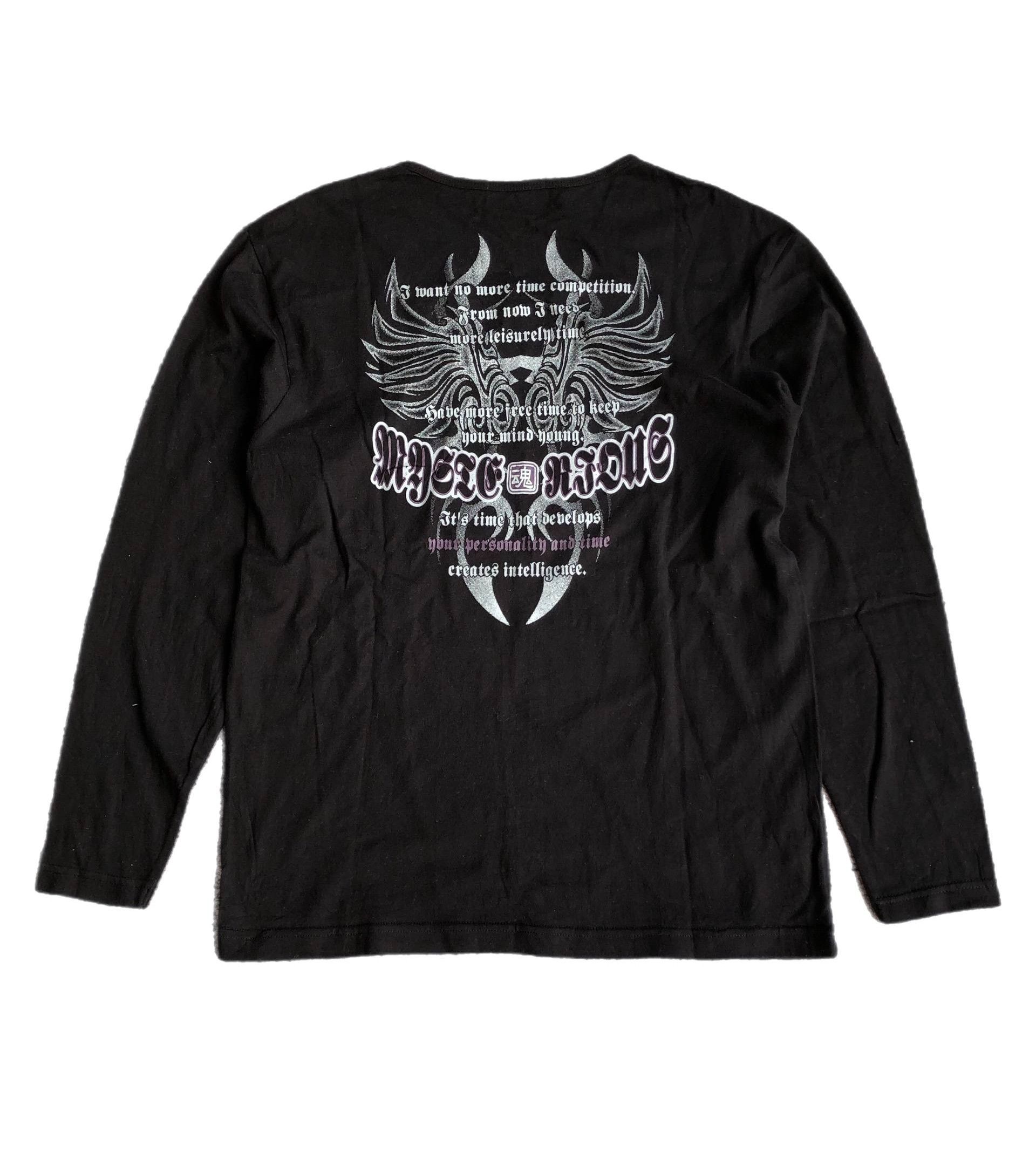 Japanese Brand Desio poem words tribal longsleeve Size US L / EU 52-54 / 3 - 1 Thumbnail