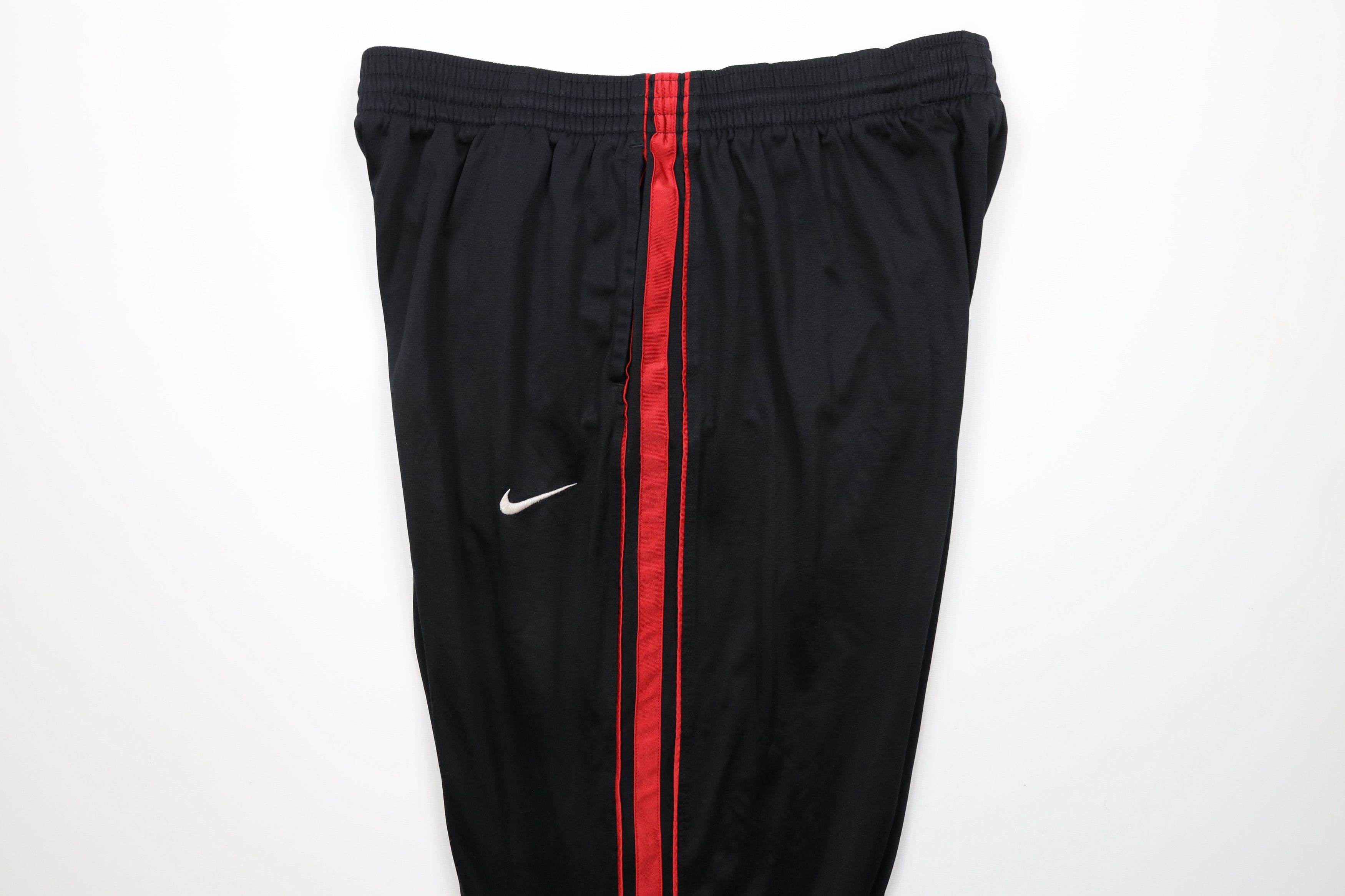 Nike × Vintage Vintage Nike Basketball Mini Swoosh Wide Leg Pants Black Size US 36 / EU 52 - 9 Thumbnail