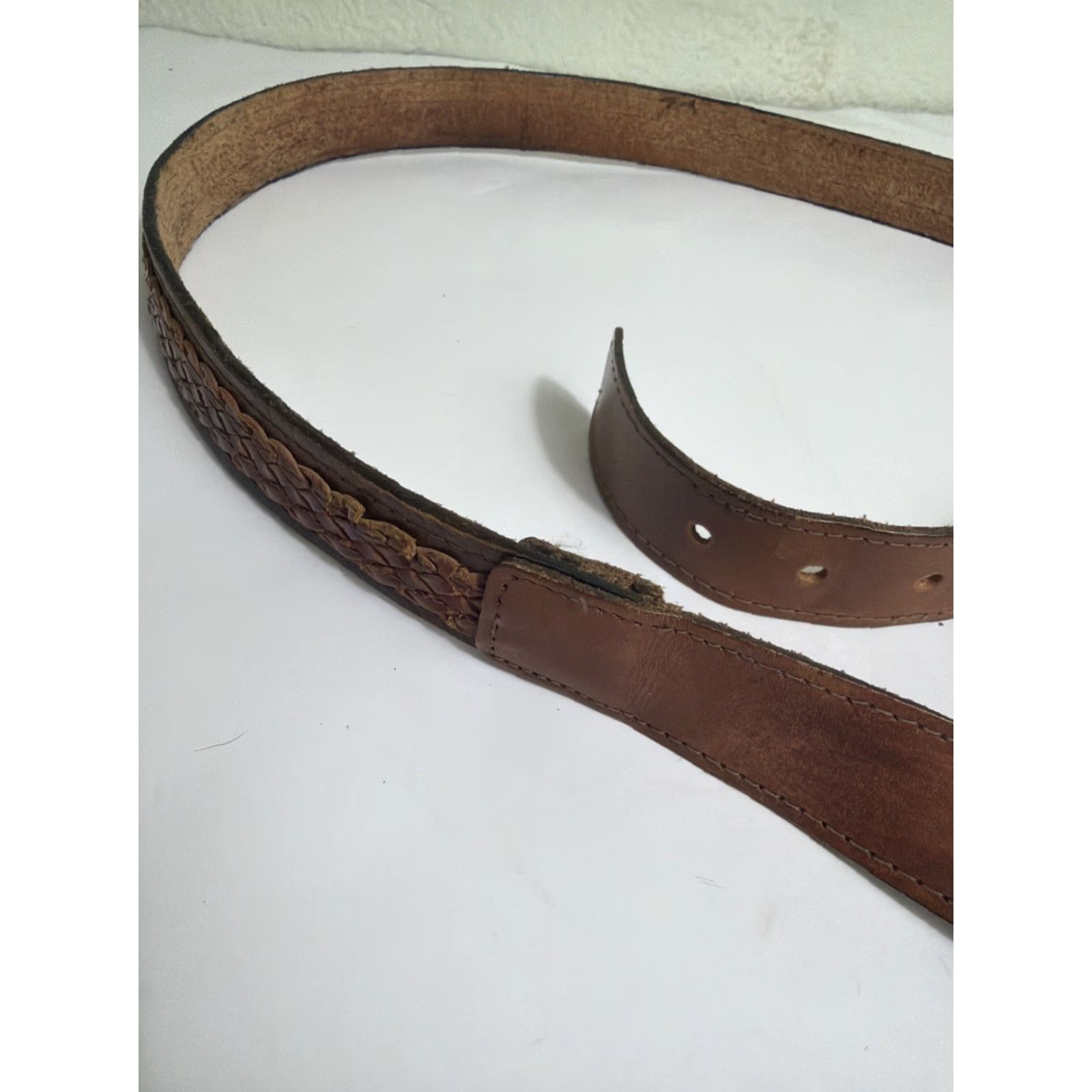 Vintage VINTAGE Lejon Leather Belt Western Size 36 Brown Mens Womens Size ONE SIZE - 3 Thumbnail