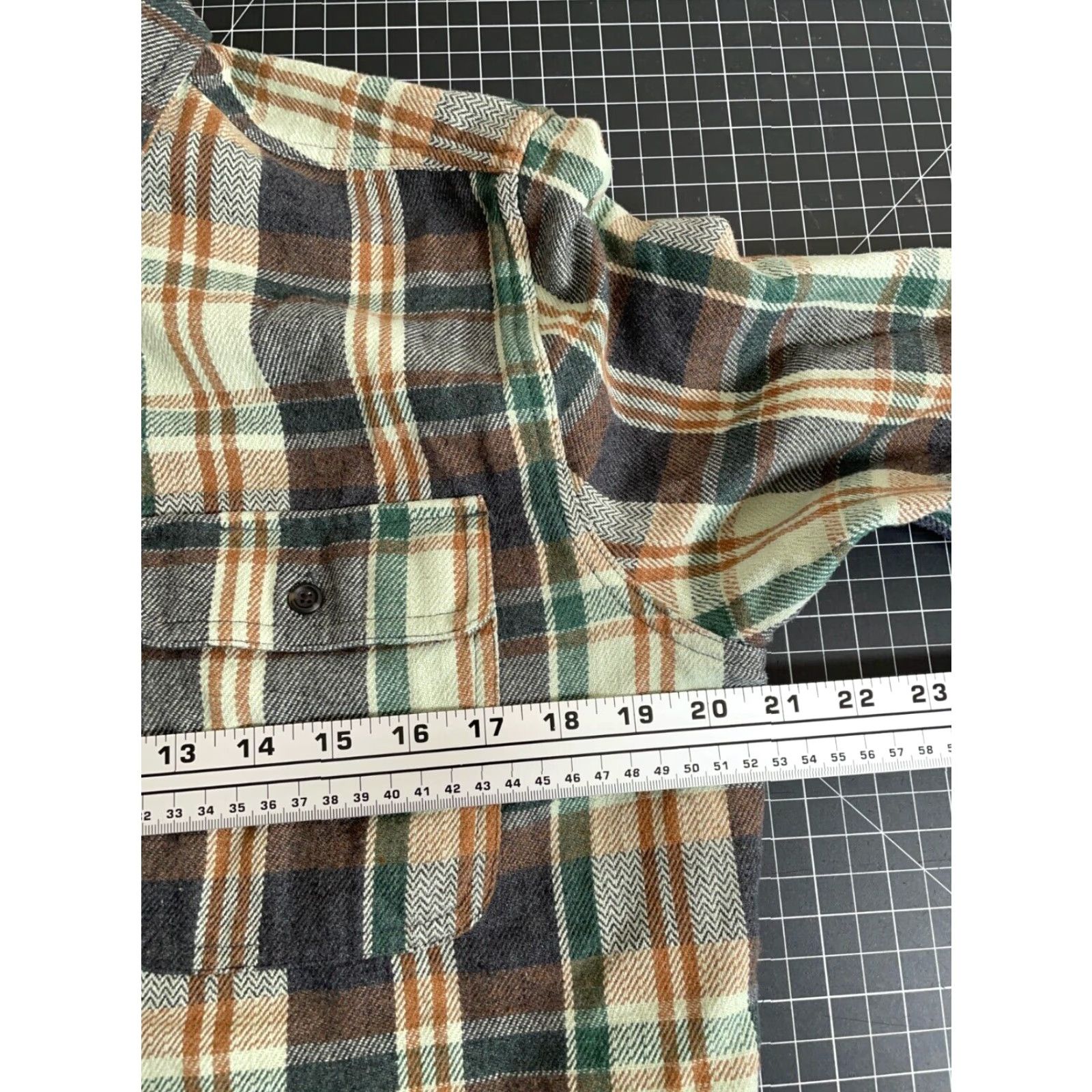 Prana prAna Westbrook Flannel Shirt Adult Medium Green Plaid Slim Fit Mens Size US M / EU 48-50 / 2 - 5 Thumbnail