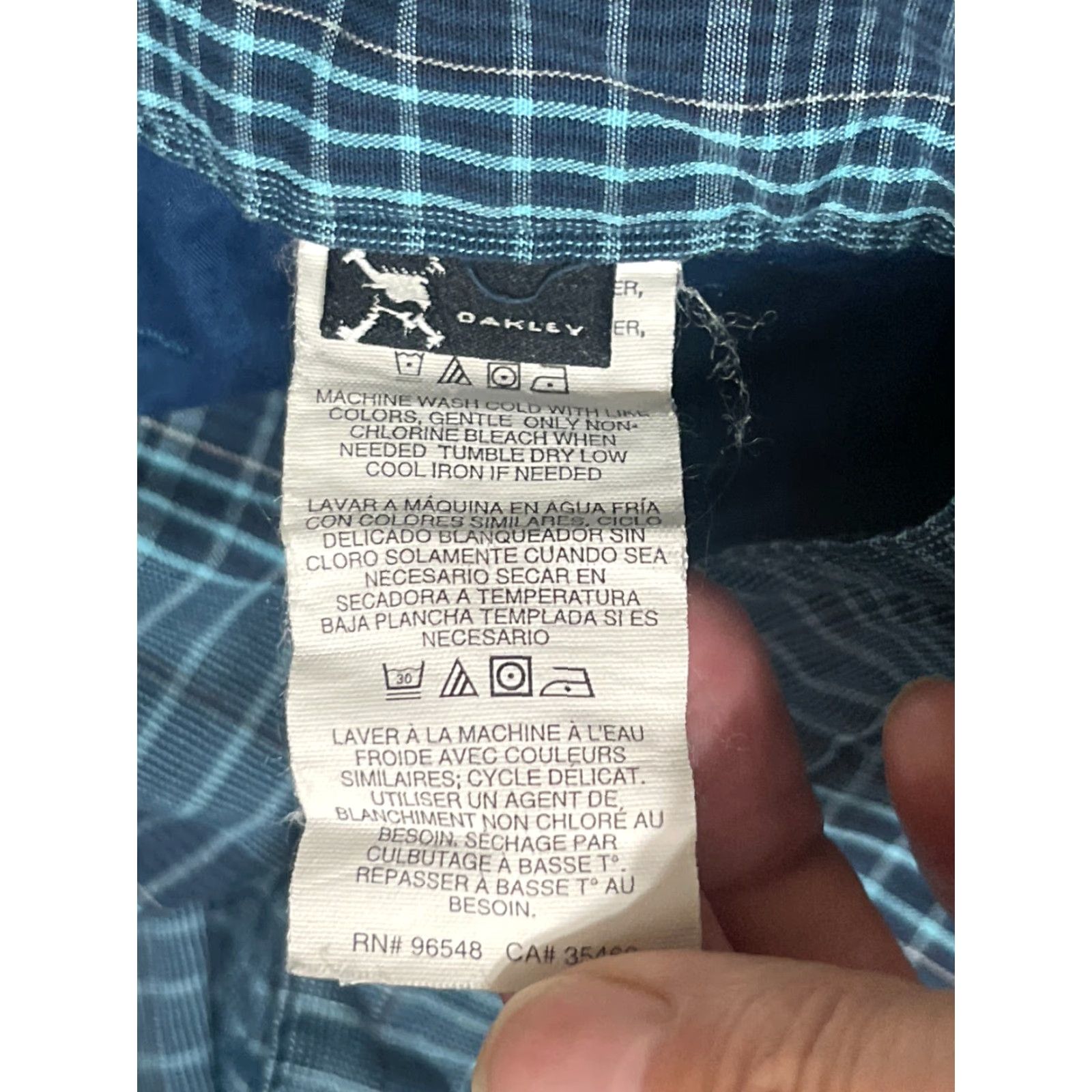 Oakley Oakley Shorts Mens Size 32W Blue Flat Front Chino Casual Pockets Slim? Regular Fit Adult Men Size US 32 / EU 48 - 4 Thumbnail