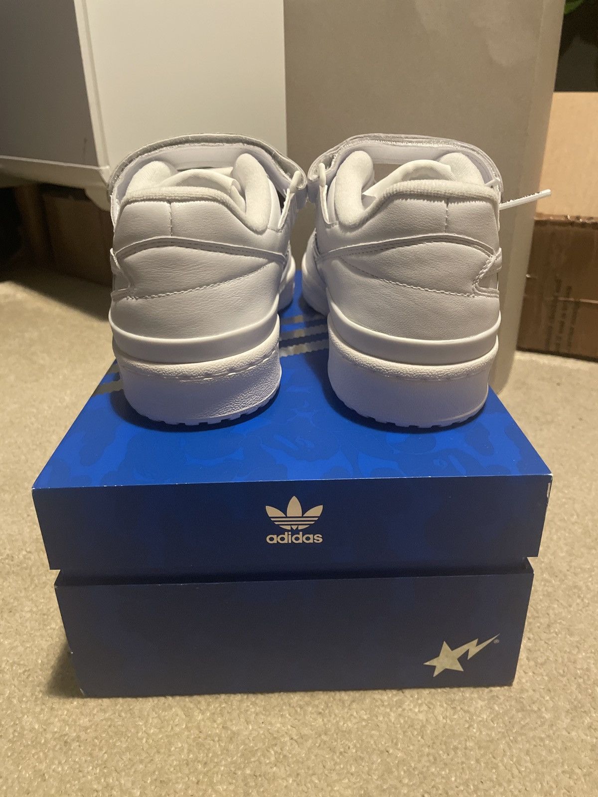 Adidas × Bape 1 of 100 BAPE x adidas Forum Triple White Size US 5.5 / EU 38 - 5 Thumbnail
