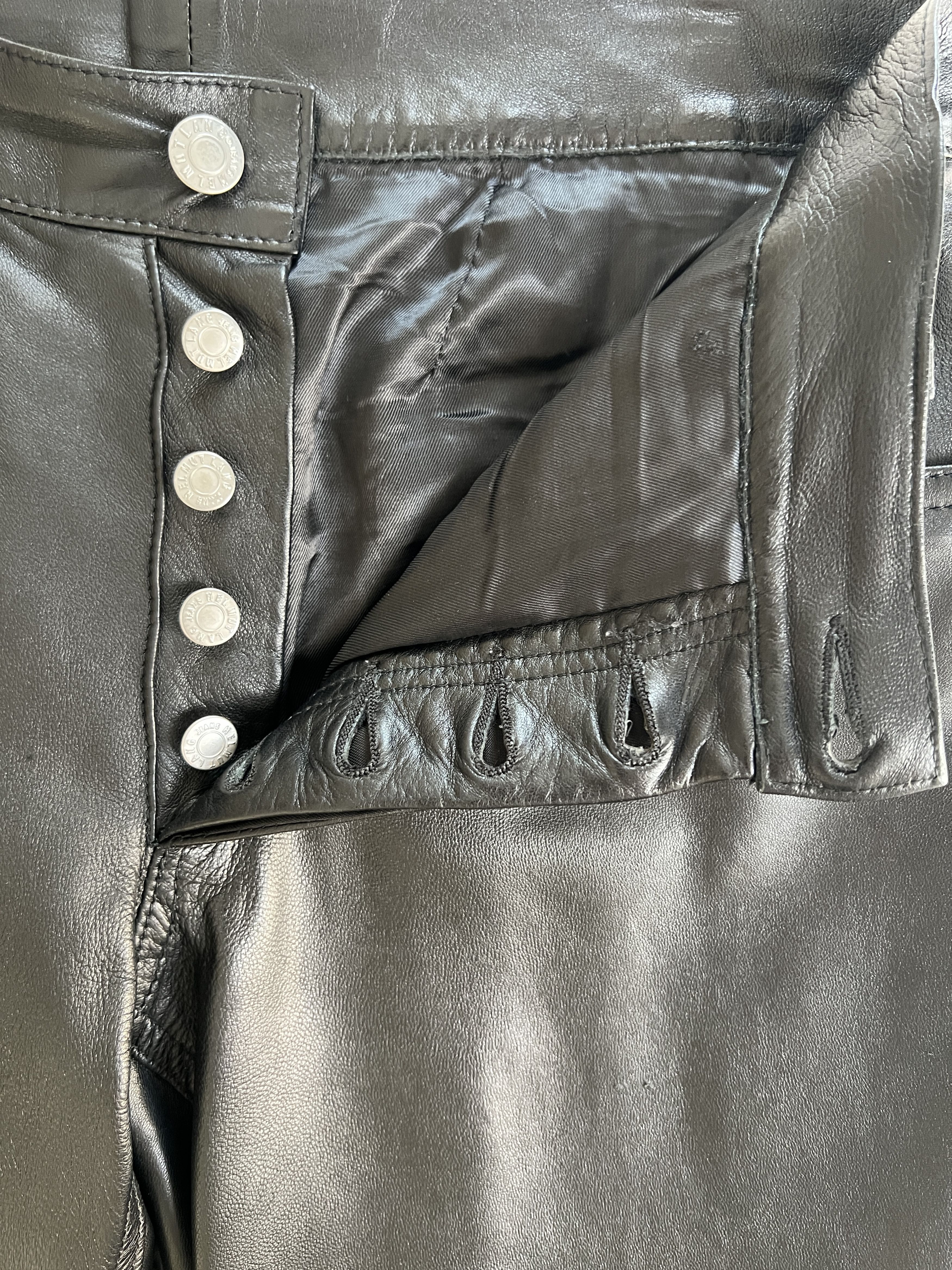 Helmut Lang 1997 Leather Pants Archive Size US 31 - 4 Thumbnail