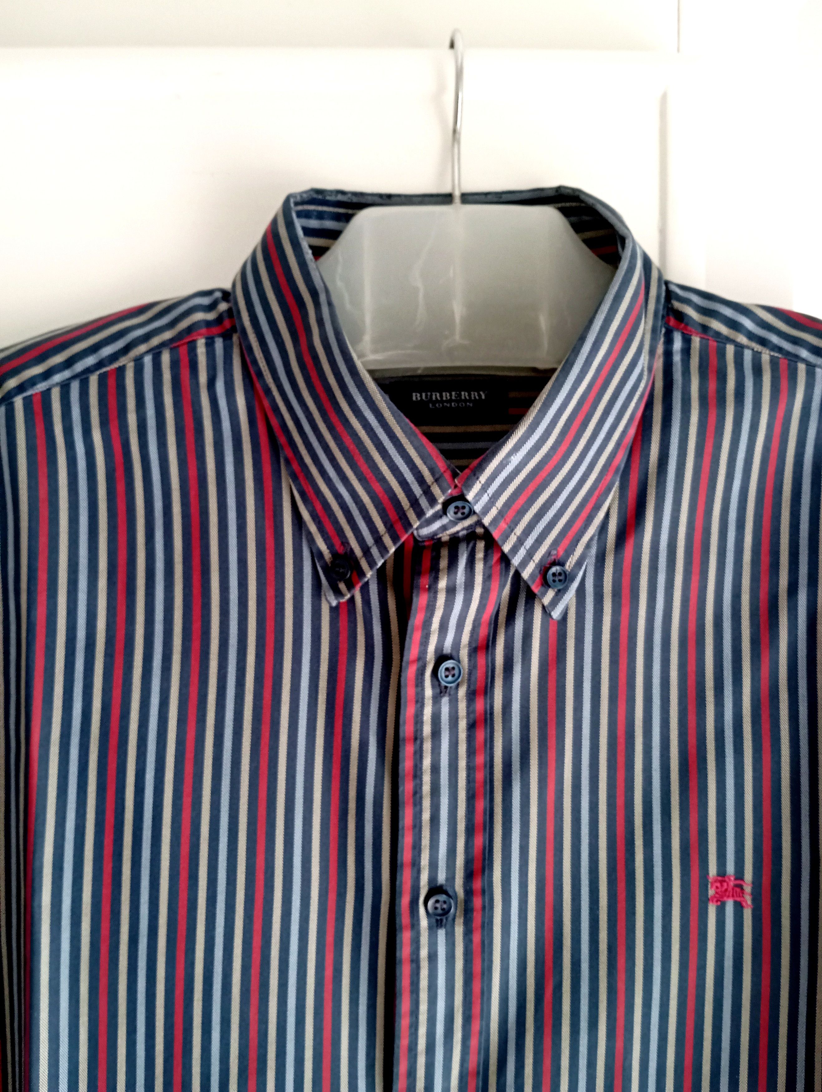 Burberry × Vintage Burberry London Shirt Long Sleeve Size L Size US L / EU 52-54 / 3 - 3 Thumbnail