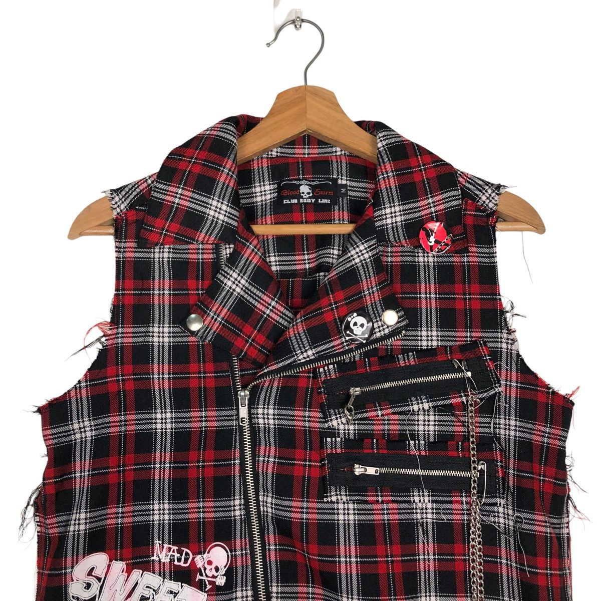 Hysteric Glamour DOUBLE BREAST PUNK BONDAGE BIKER BLOOD STORM SKELETON RARE Size US M / EU 48-50 / 2 - 6 Thumbnail