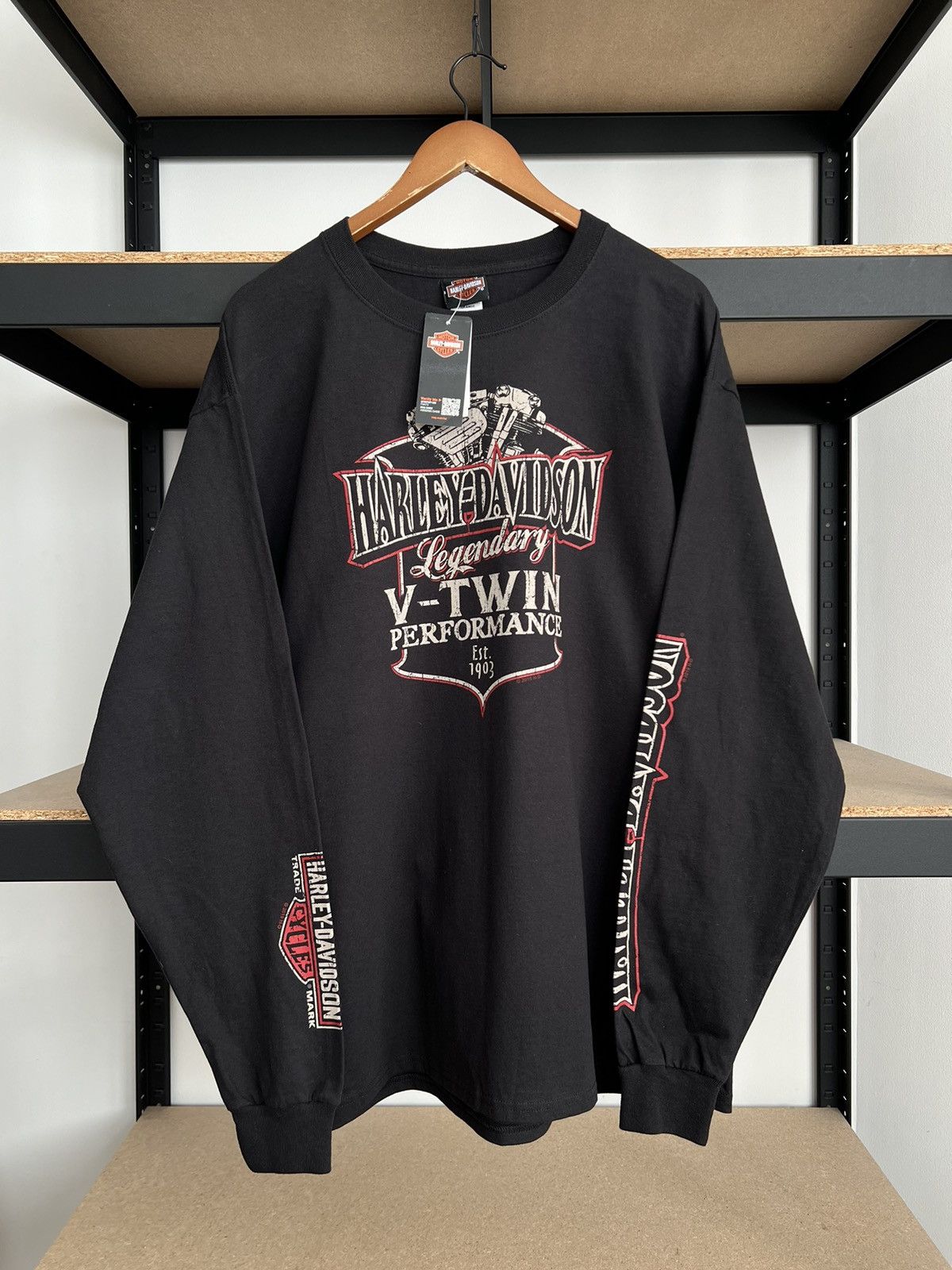 Harley Davidson Vintage 2019 Harley Davidson Edinburgh Scotland Long Sleeve Size US XL / EU 56 / 4 - 1 Thumbnail