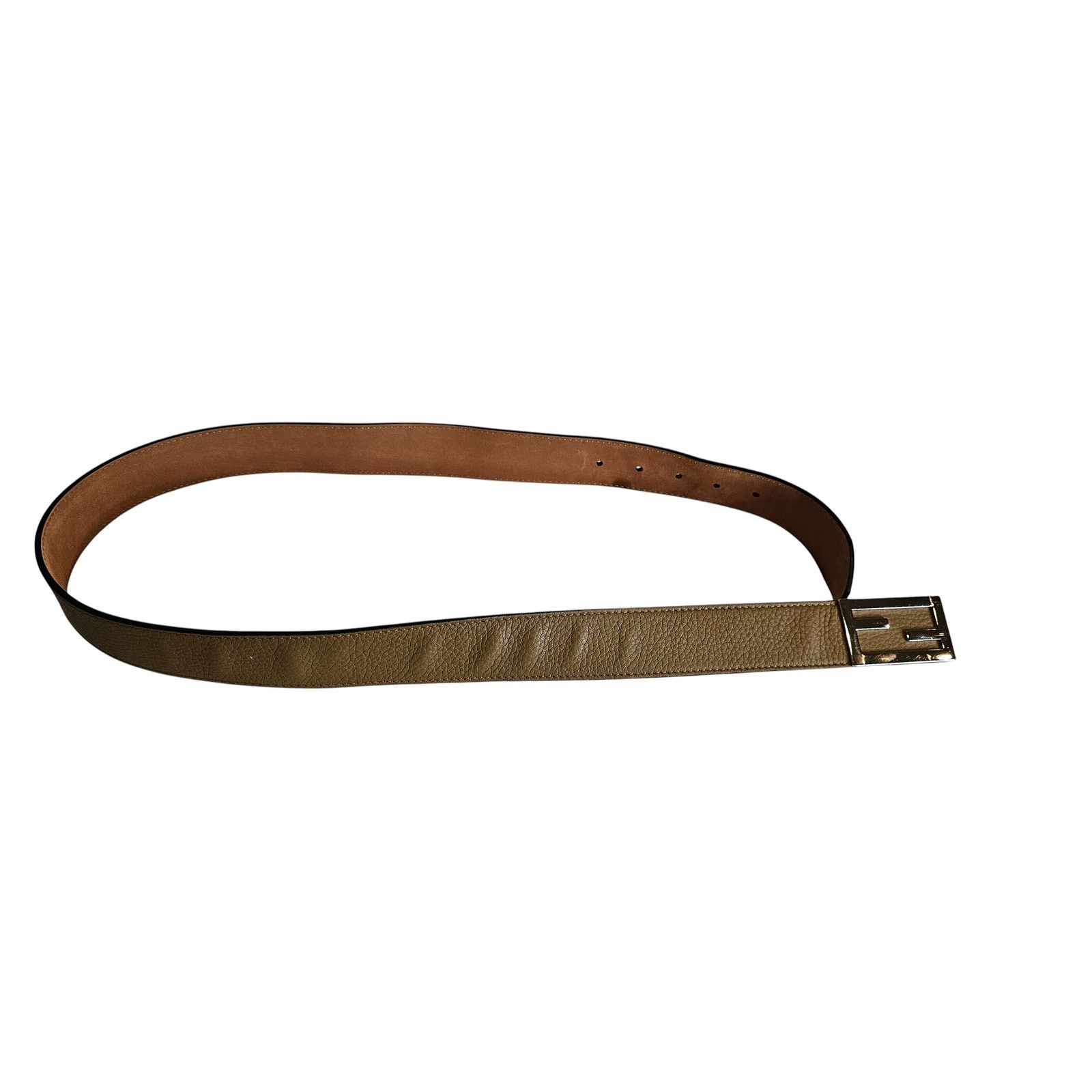 Fendi FENDI Baguette Sand Brown Calf Leather Silver Hardware Belt Size ONE SIZE - 8 Thumbnail