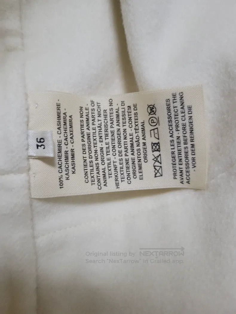 Hermes Hermes Autumn-Winter Off-White Cashmere Coat Size XS / US 0-2 / IT 36-38 - 4 Thumbnail