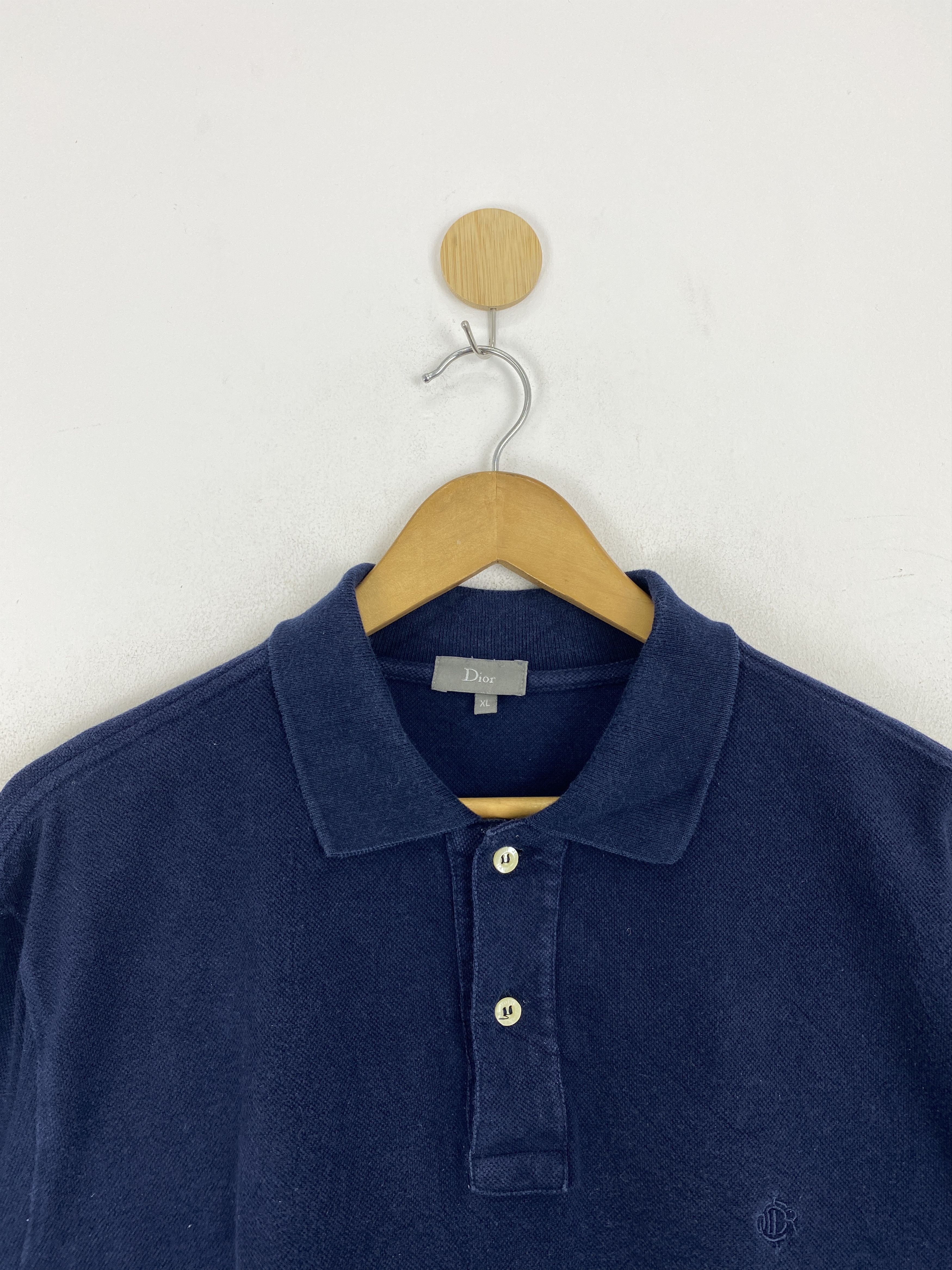 Dior Vintage Dior Plain Polo T Shirt TA0680 Size US XL / EU 56 / 4 - 2 Thumbnail