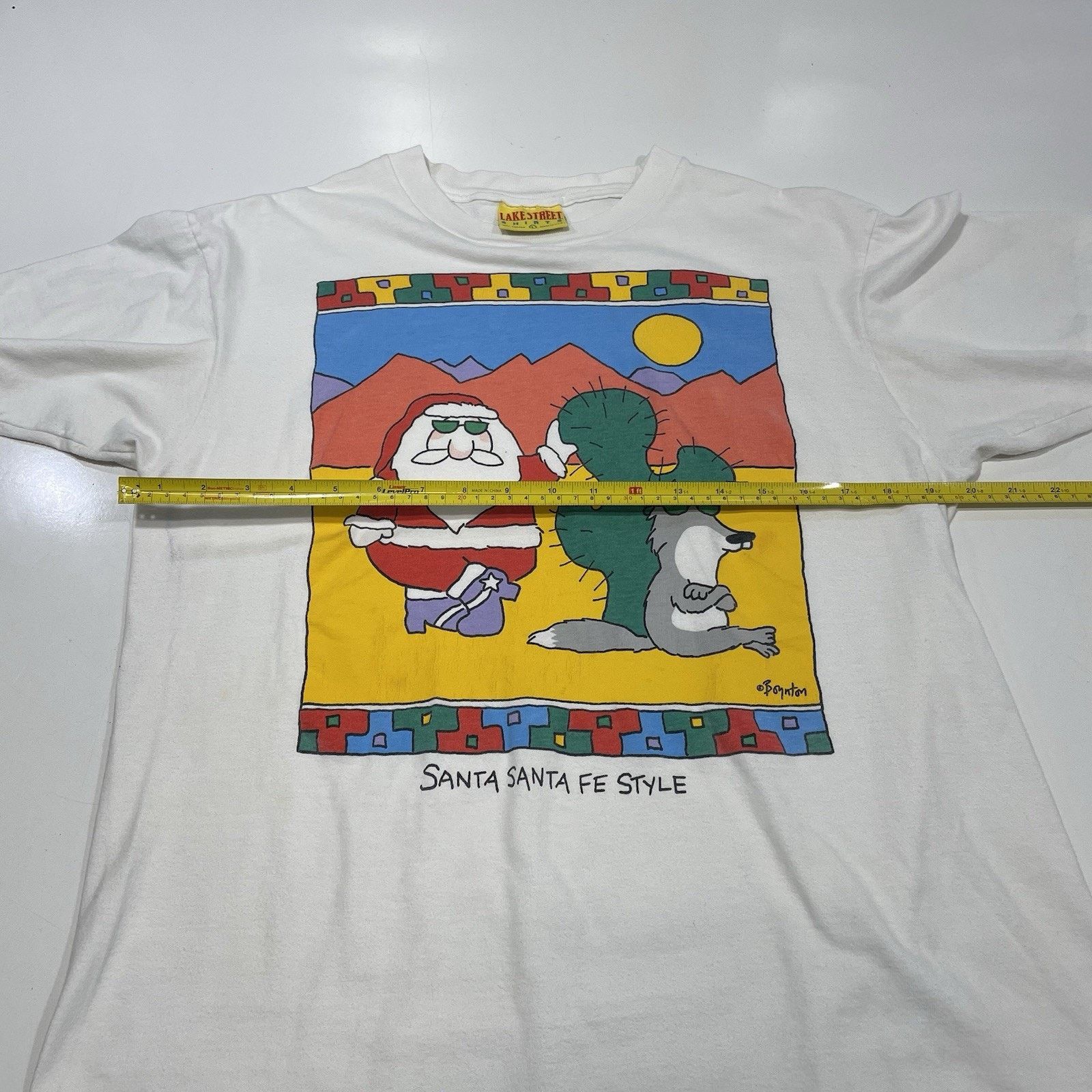 All Sport VTG 90’s Santa Fe Style Christmas Shirt Boynton Mens L White Size US L / EU 52-54 / 3 - 5 Thumbnail