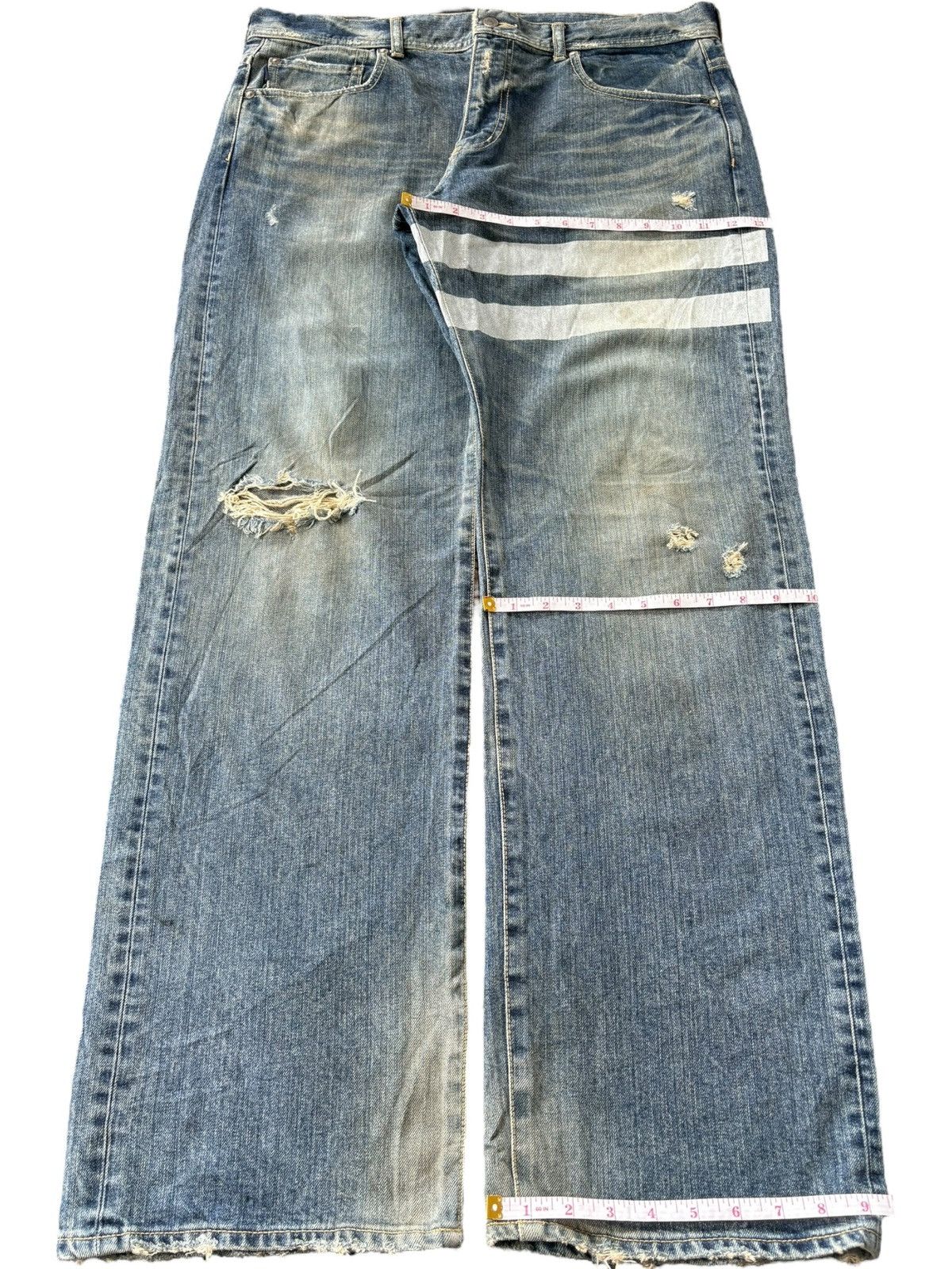 Tommy Jeans Vintage Tommy Big Logo Distress Baggy Jeans Size US 38 / EU 54 - 9 Thumbnail