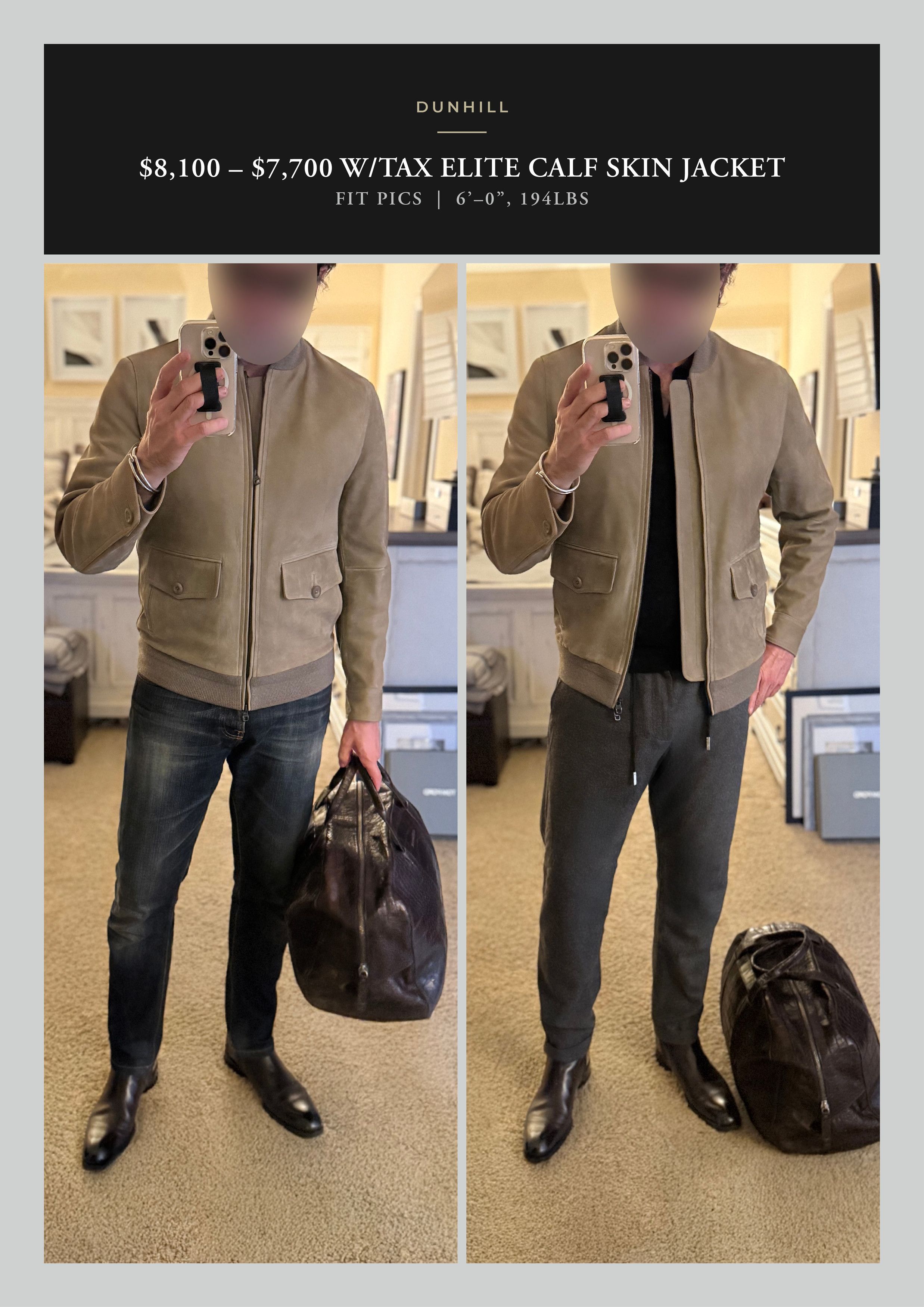 Alfred Dunhill Best Dressed Extremely Rare $7500 DUNHILL Taupe Calf Jacket Size US M / EU 48-50 / 2 - 2 Thumbnail