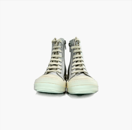 Rick Owens Rick Owens Silver High Canvas Sneakers Size 36 Size US 6 / IT 36 - 14 Thumbnail