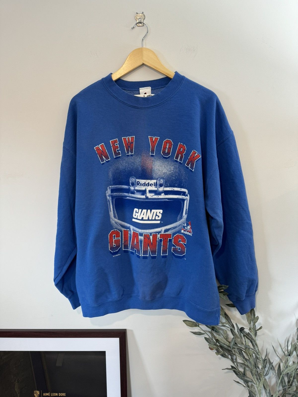 Riddell × Vintage VTG Riddell New York Giants NFL Crewneck Sweatshirt Size US XL / EU 56 / 4 - 1 Thumbnail