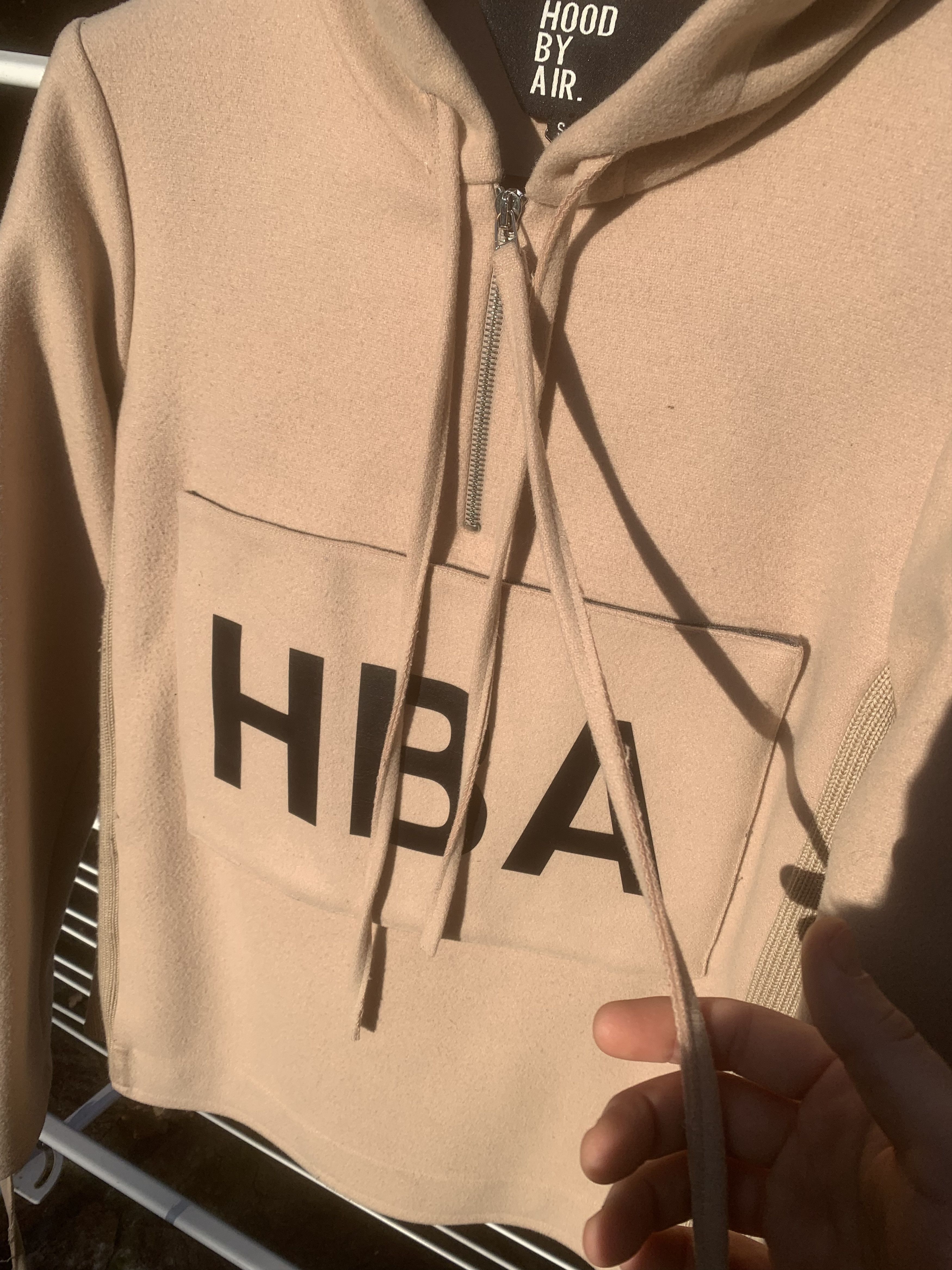 Hood By Air Archive HBA camel boiled wool hoodie logo patch Size US S / EU 44-46 / 1 - 4 Thumbnail