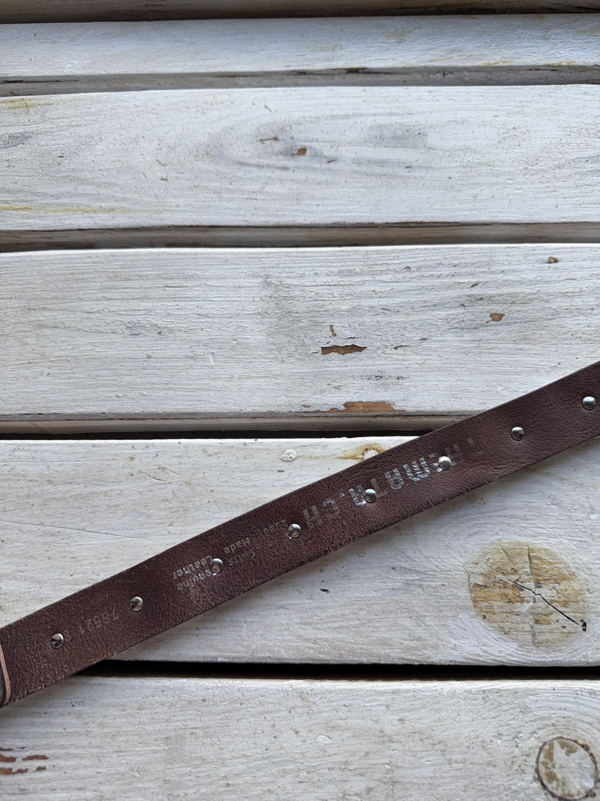 Vintage Japanese Leather Punk Emo Rock Goth Y2K Drill belt