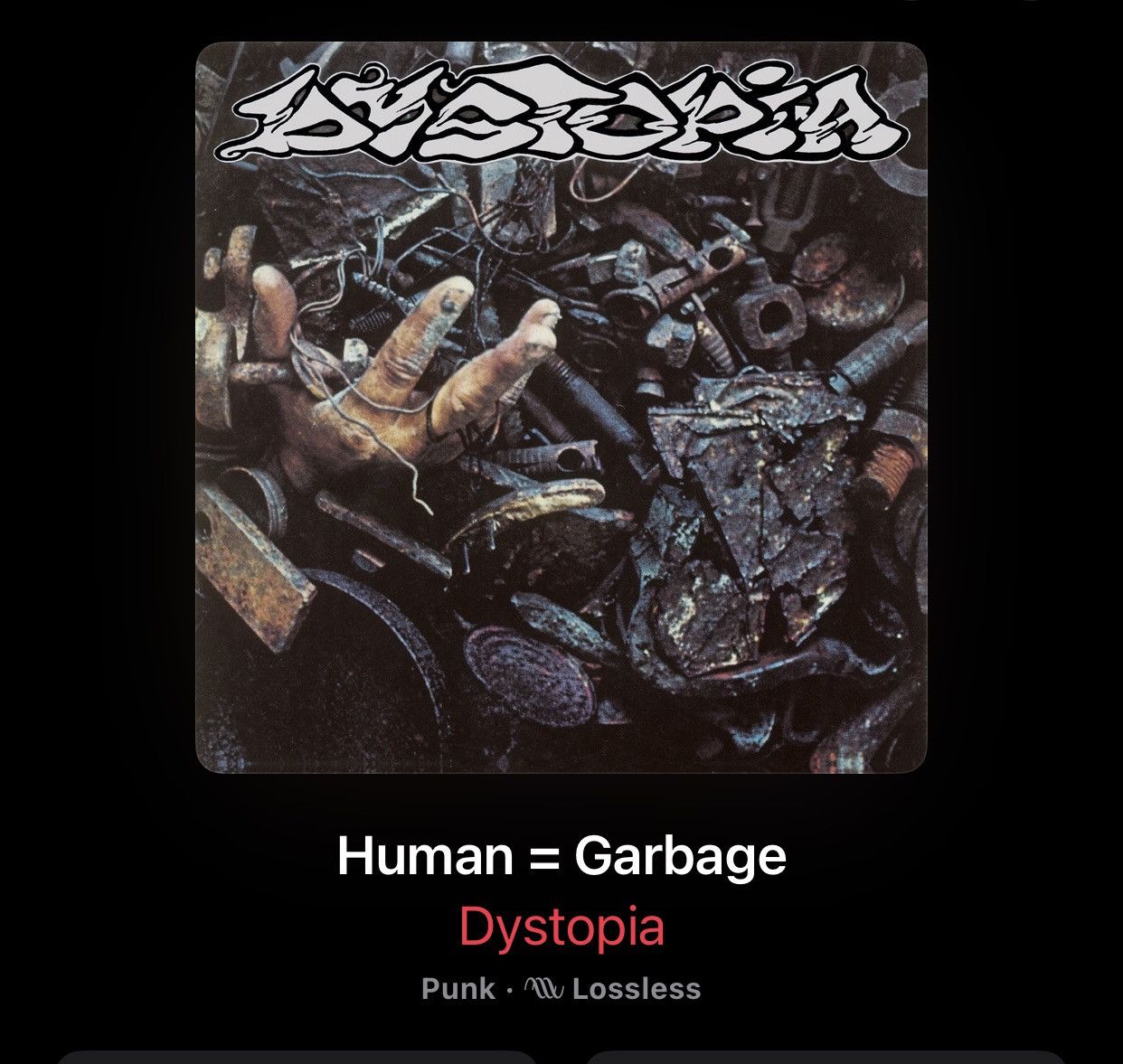 Band Tees × Vintage Vintage Dystopia Human = Garbage T-Shirt Size US XL / EU 56 / 4 - 6 Thumbnail