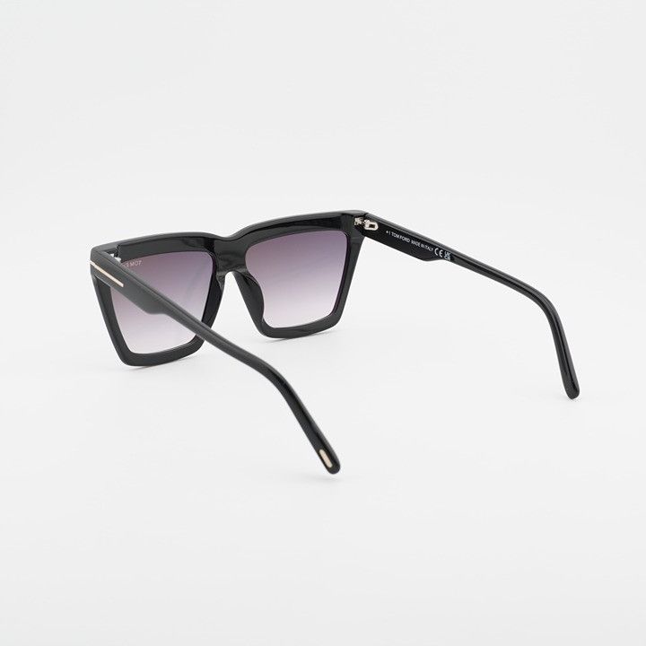 Tom Ford Tom Ford FT1110 01B Eden Sunglasses Shiny Black Geometric Size ONE SIZE - 10 Thumbnail