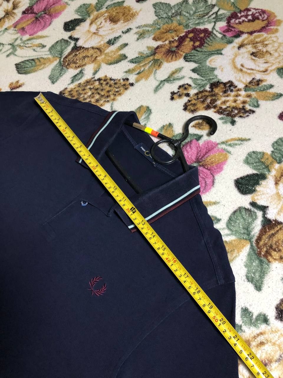 Fred Perry Fred Perry Men's Polo Shirt Embroidered Logo Navy Size US XXL / EU 58 / 5 - 9 Thumbnail