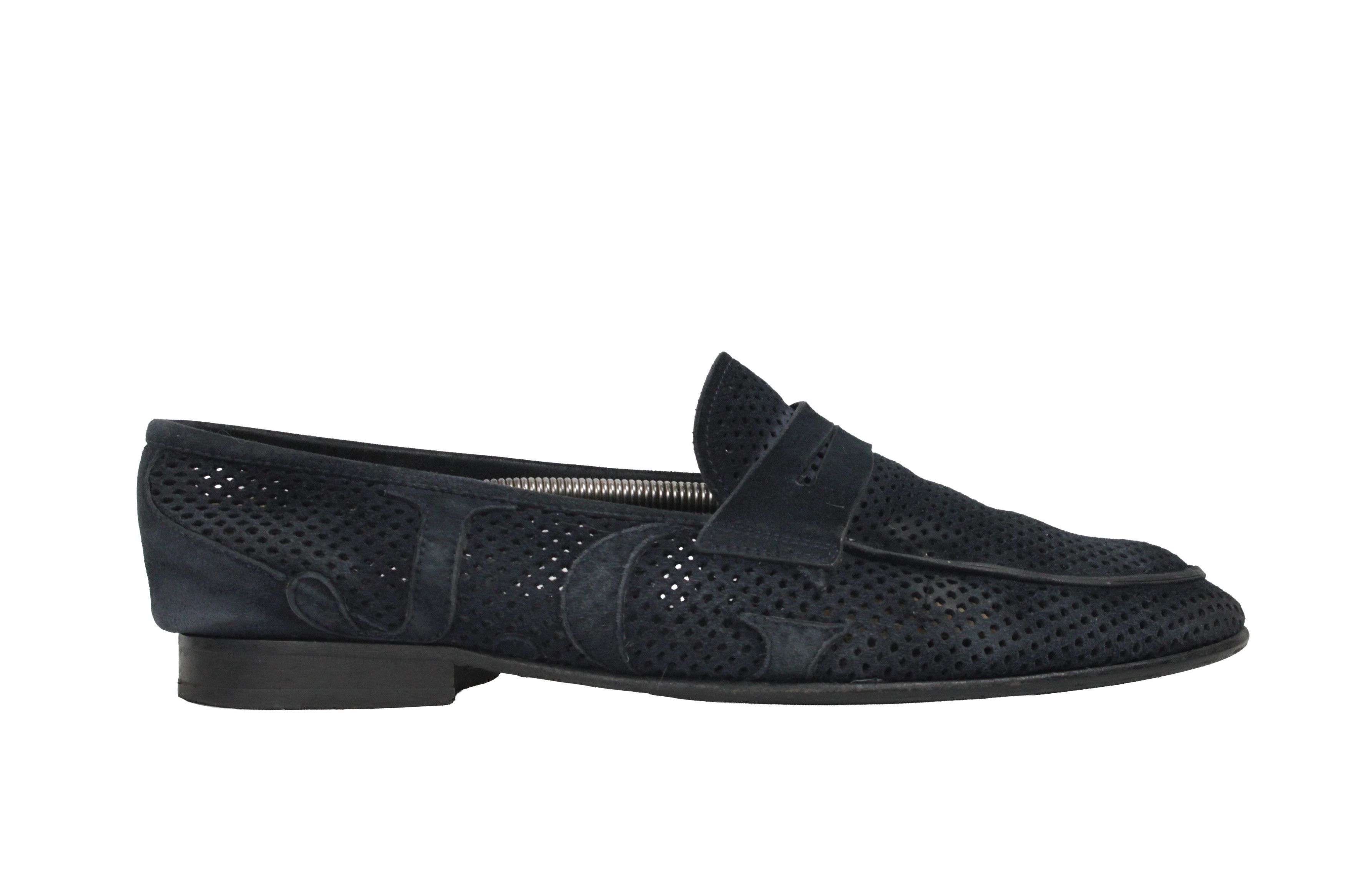 John Galliano 00S Logo Y2K Style Suede Mesh Loafers Vintage Size US 11 / EU 44 - 1 Thumbnail