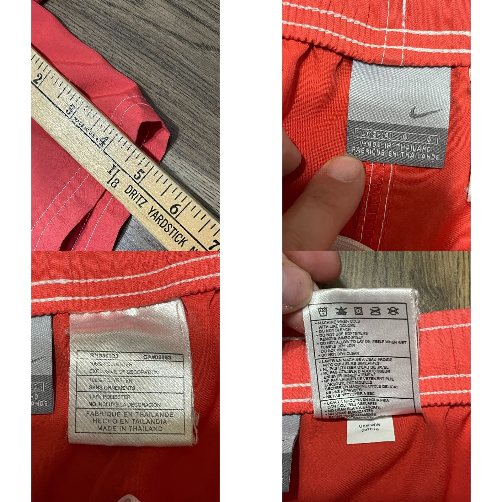 Nike Nike Shorts Women L Red Tie Waist Sweat Casual Size 36" / US 14 / IT 50 - 8 Thumbnail