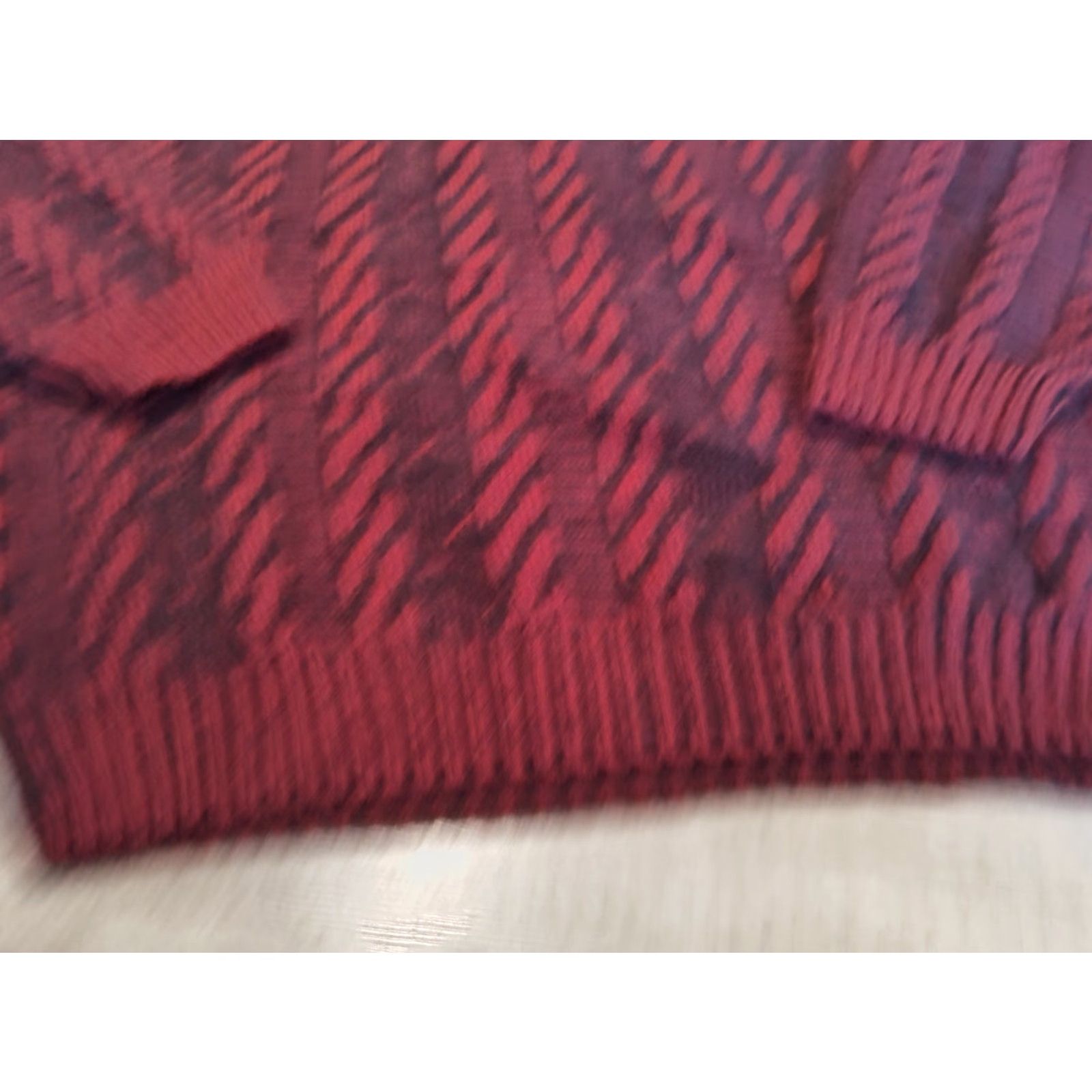 Vintage VINTAGE Limited Editions Wool Blend Cable-Knit Sweater Men's Large Red Made in Italy 90s Classic Size US L / EU 52-54 / 3 - 2 Thumbnail