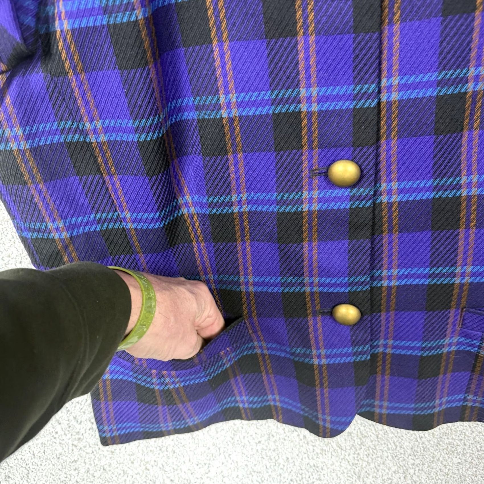 Pendleton VINTAGE Pendleton Blazer Womens 16 Purple Plaid Wool Lined Shoulder Pads USA Jacket Coat Blazer Size XXL / US 16-18 / IT 52-54 - 5 Thumbnail