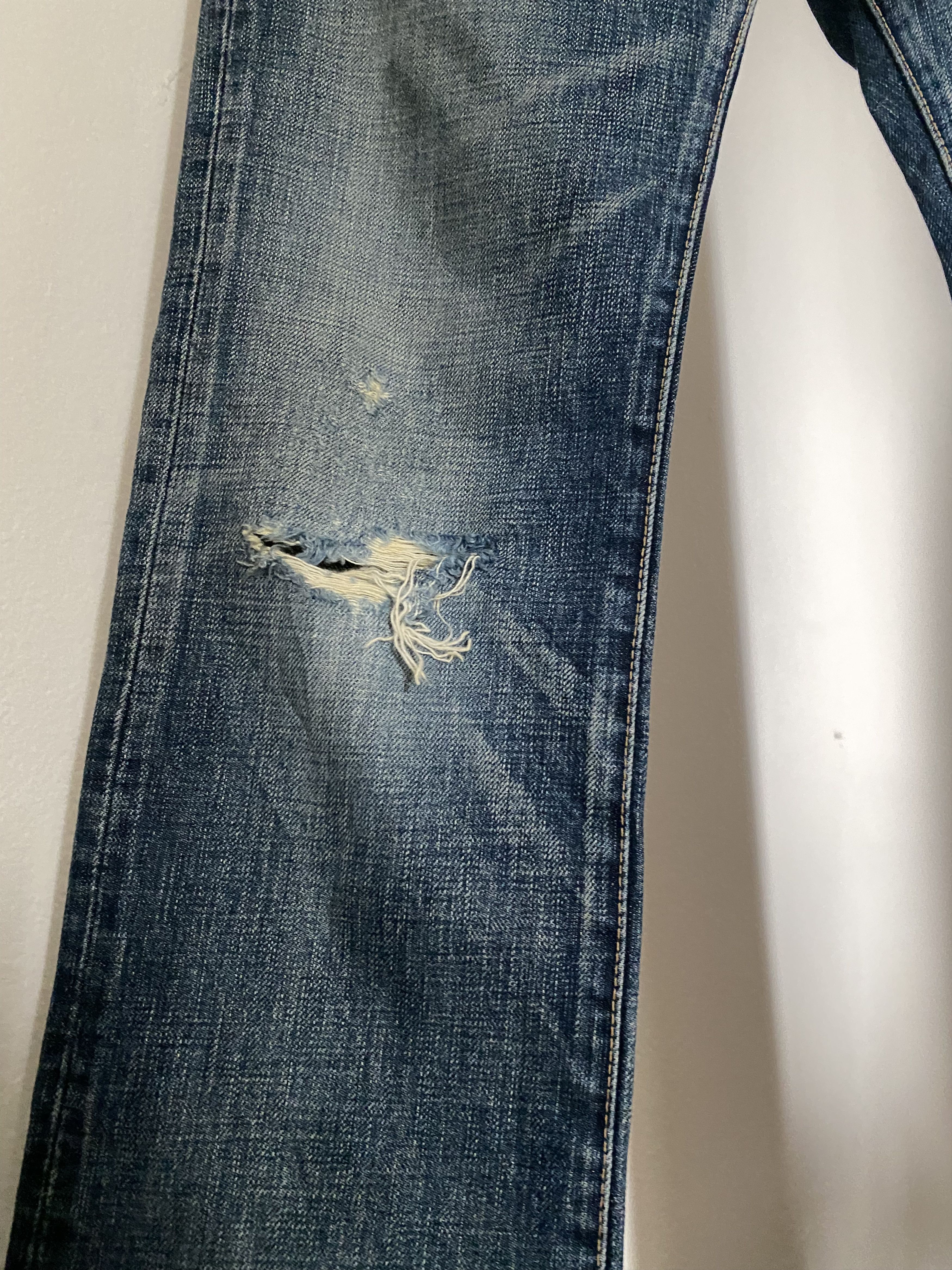 Studed Distressed Denim, view 5