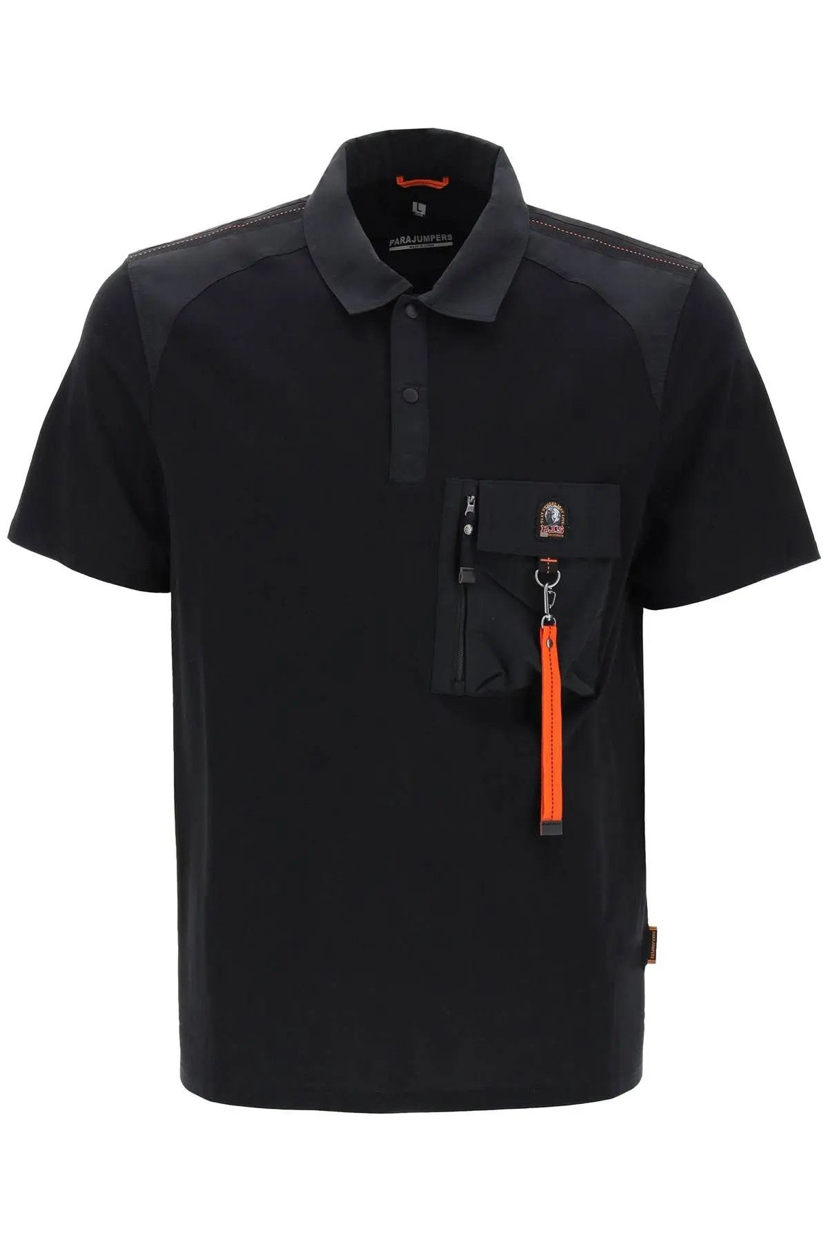 image of Parajumpers O1S22I1N0324 "rescue Polo T-Shirt In Black, Men's (Size Small)