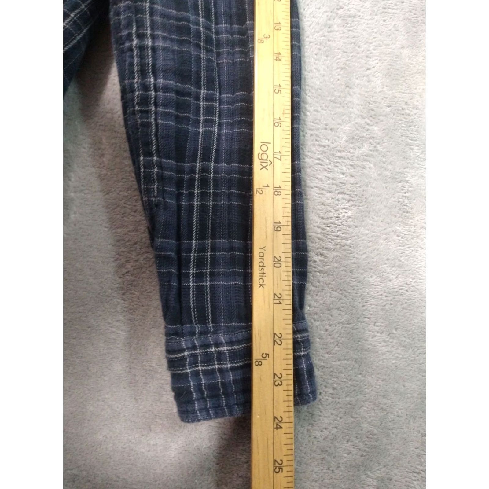 Carbon2Cobalt Carbon 2 Cobalt Shirt Mens Medium Blue Plaid Mondo Flannel Long Sleeve Button Up Size US M / EU 48-50 / 2 - 6 Thumbnail