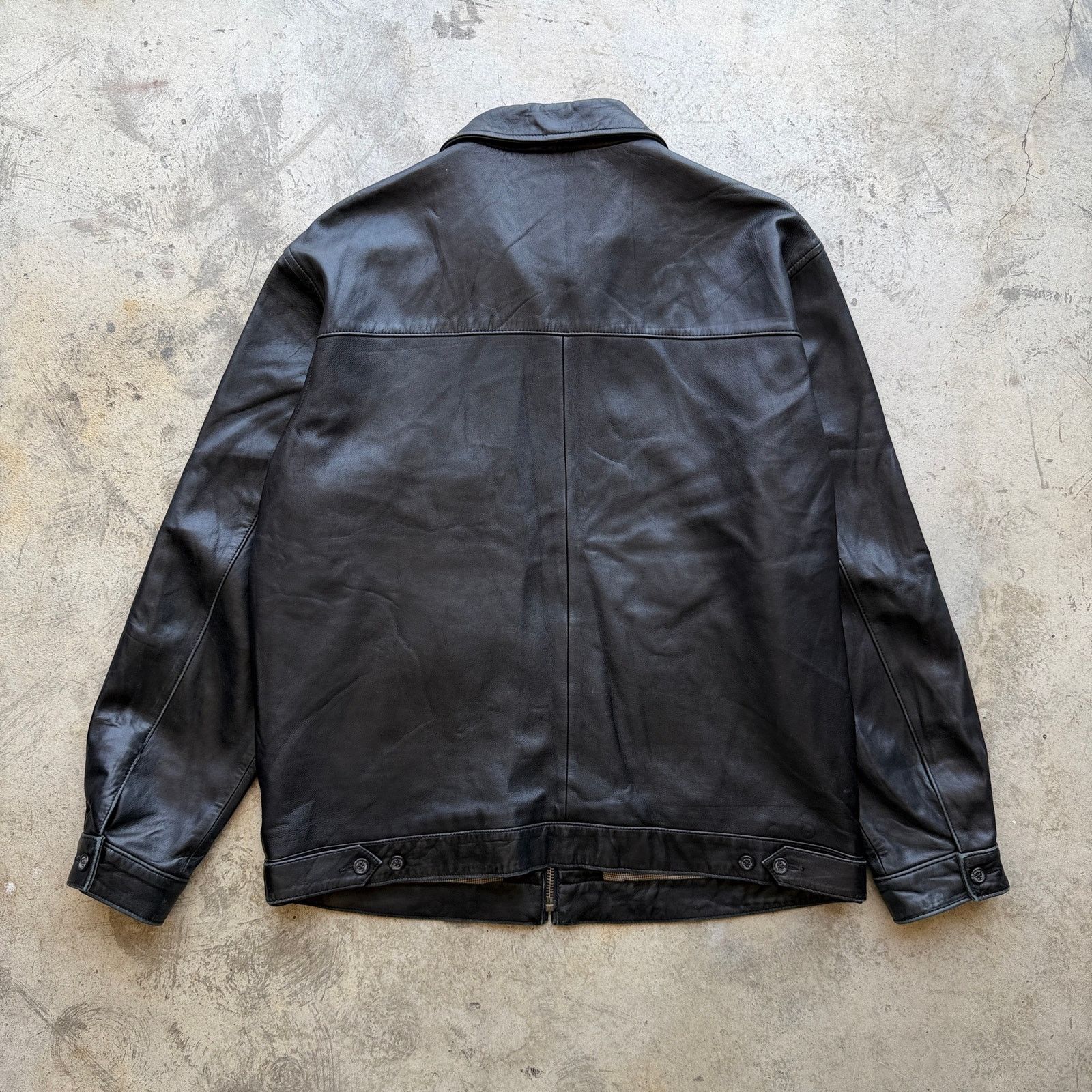 Polo Ralph Lauren Vtg Polo Ralph Lauren Black full zip lined Leather Jacket XL Size US L / EU 52-54 / 3 - 6 Thumbnail