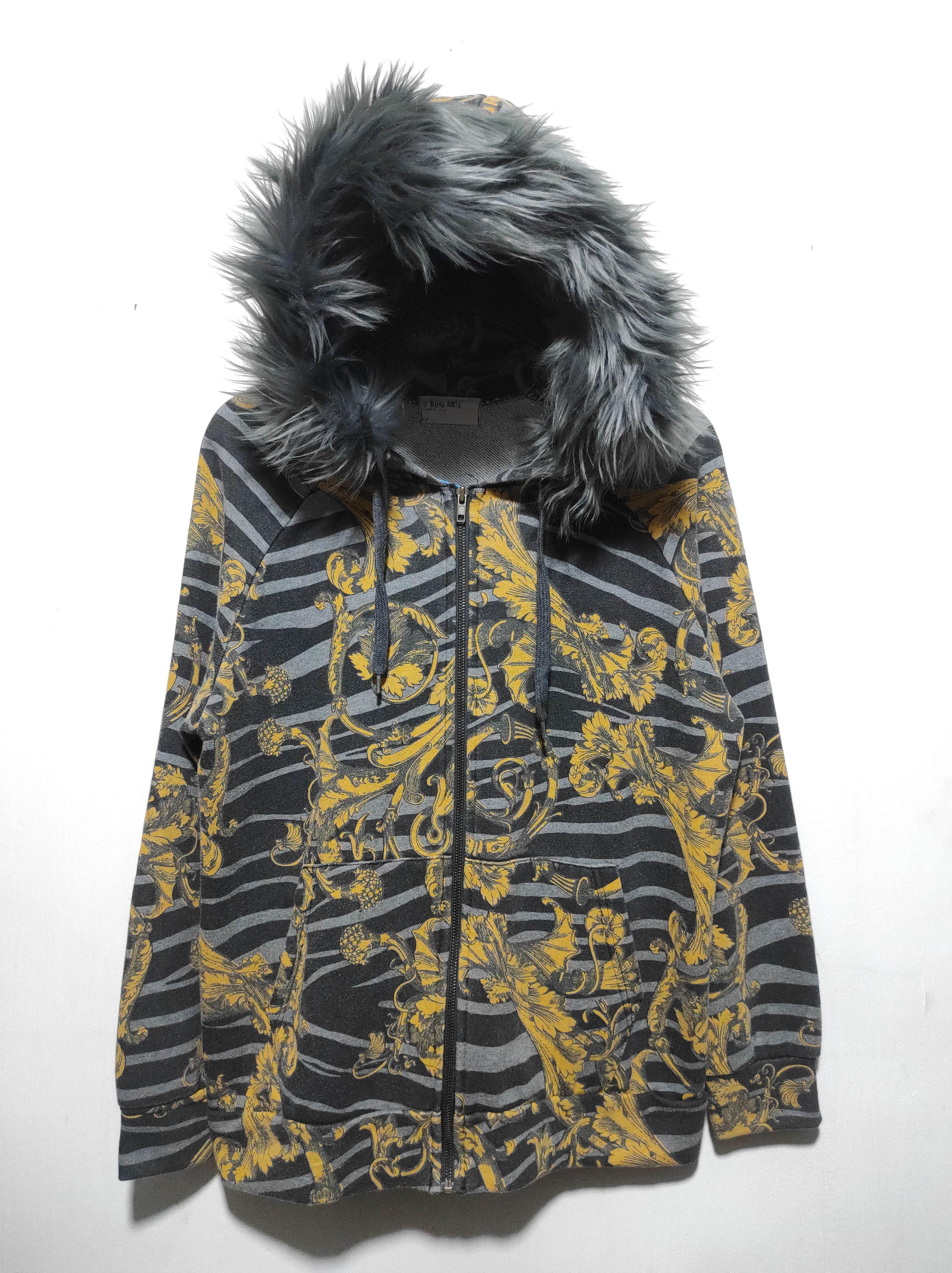 If Six Was Nine O'Rock Ssil Zipper Fur Hoodie LGB Versace style Size US M / EU 48-50 / 2 - 2 Thumbnail