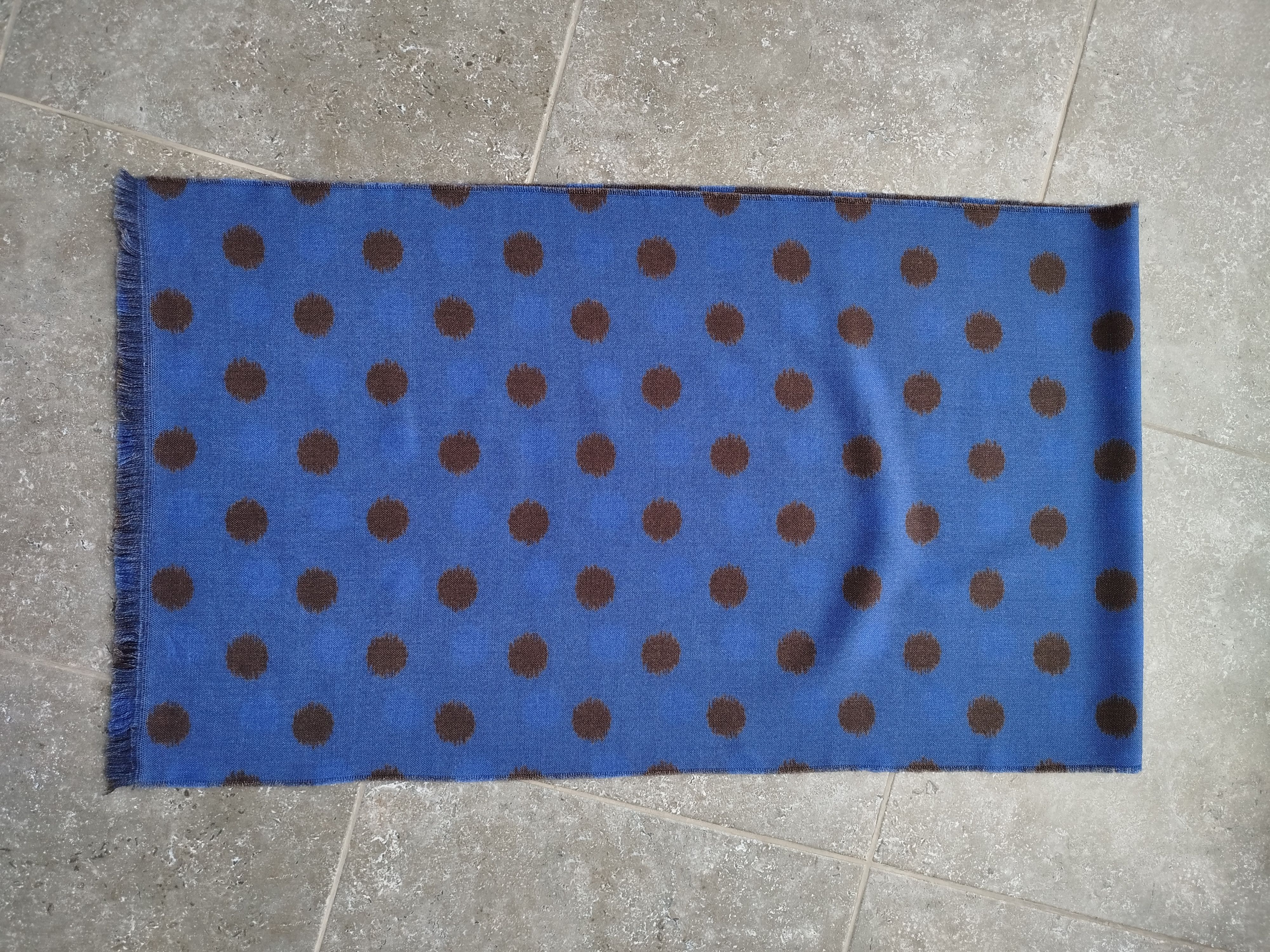 Boggi BOGGI Milano Scarf Polka Dot Wool Italy Size ONE SIZE - 5 Thumbnail