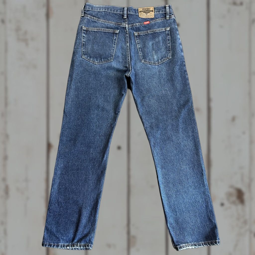 Wrangler VINTAGE Wrangler Jeans 33 x 22 Regular Straight Fit 96501MR Real Work Distressed Size US 33 - 1 Thumbnail