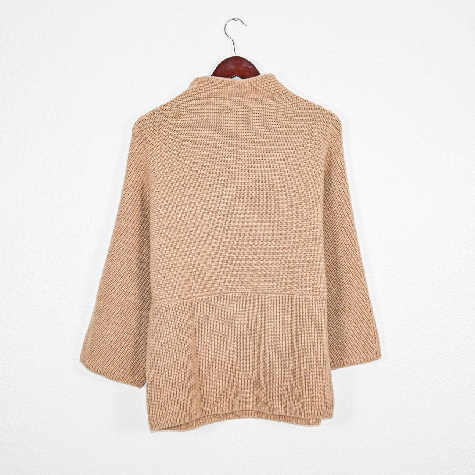 St. John ST. JOHN Medium 100% Cashmere Mock Neck Sweater Beige knit Size M / US 6-8 / IT 42-44 - 8 Thumbnail