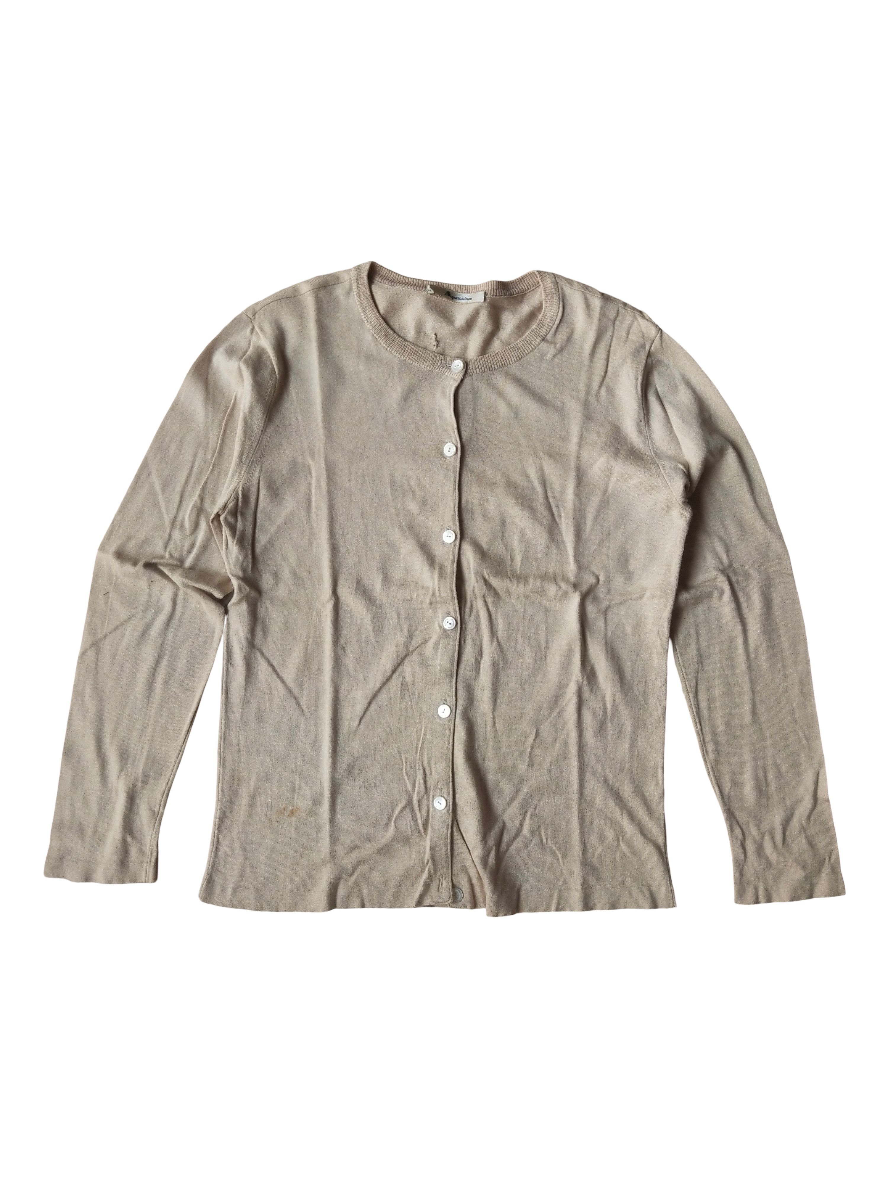 Aquascutum Vintage Aquascutum London Cream Cotton Knit Cardigan Size M / US 6-8 / IT 42-44 - 1 Thumbnail