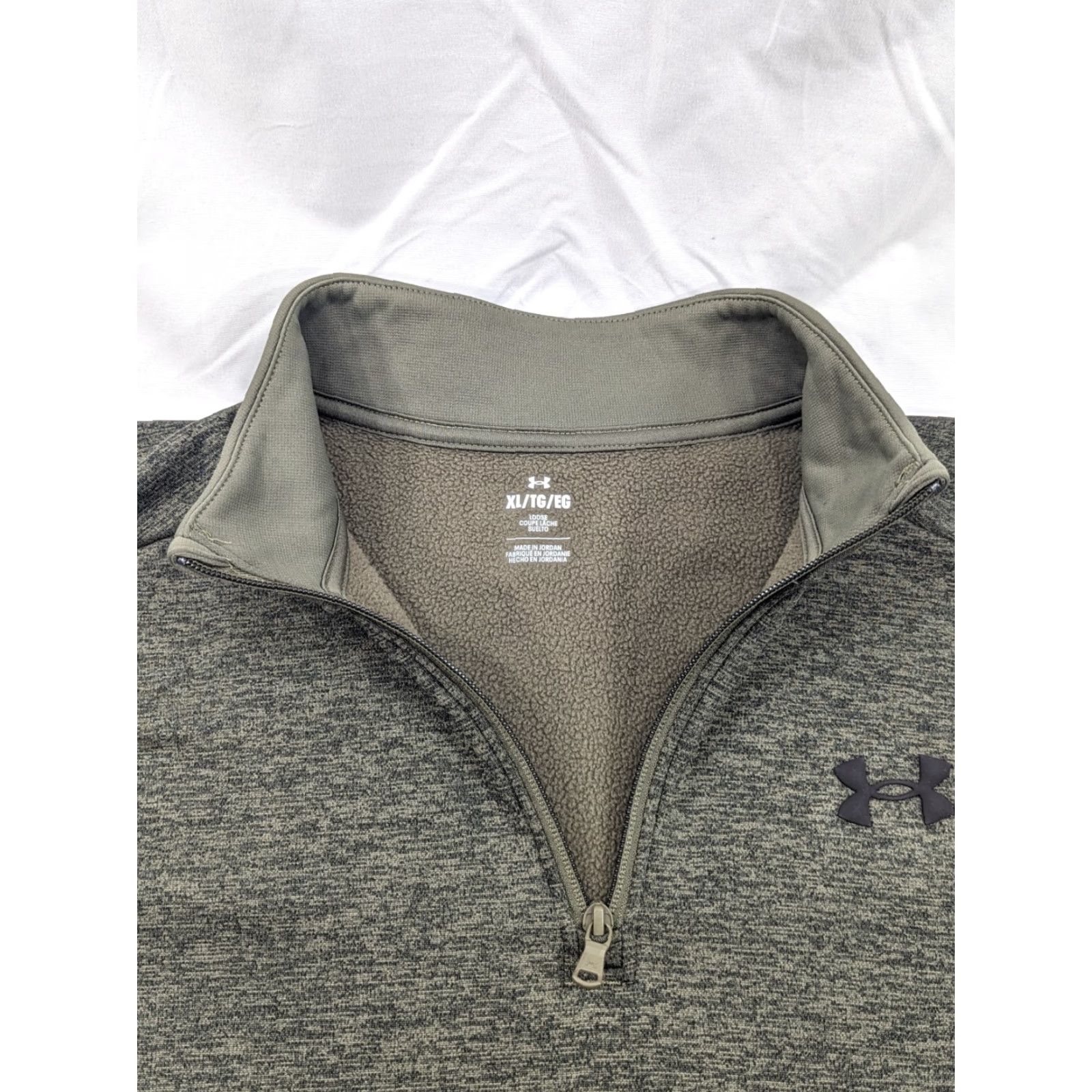 Under Armour Under Armour Jacket Medium/Large XL Loose Green 1/4 Zip Pullover Men Sports Outdoor Activewear Size US XL / EU 56 / 4 - 4 Thumbnail